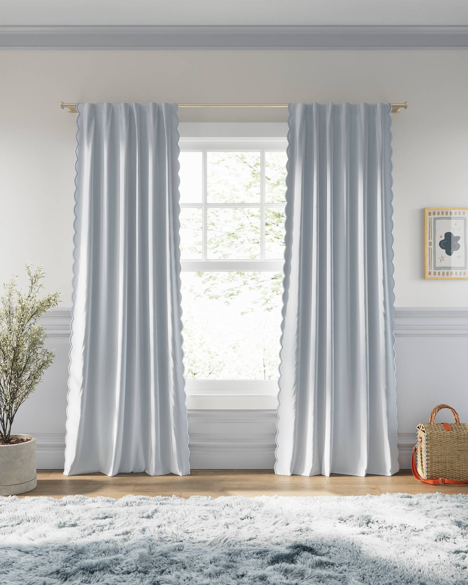 Scallop Edge Blackout Curtain