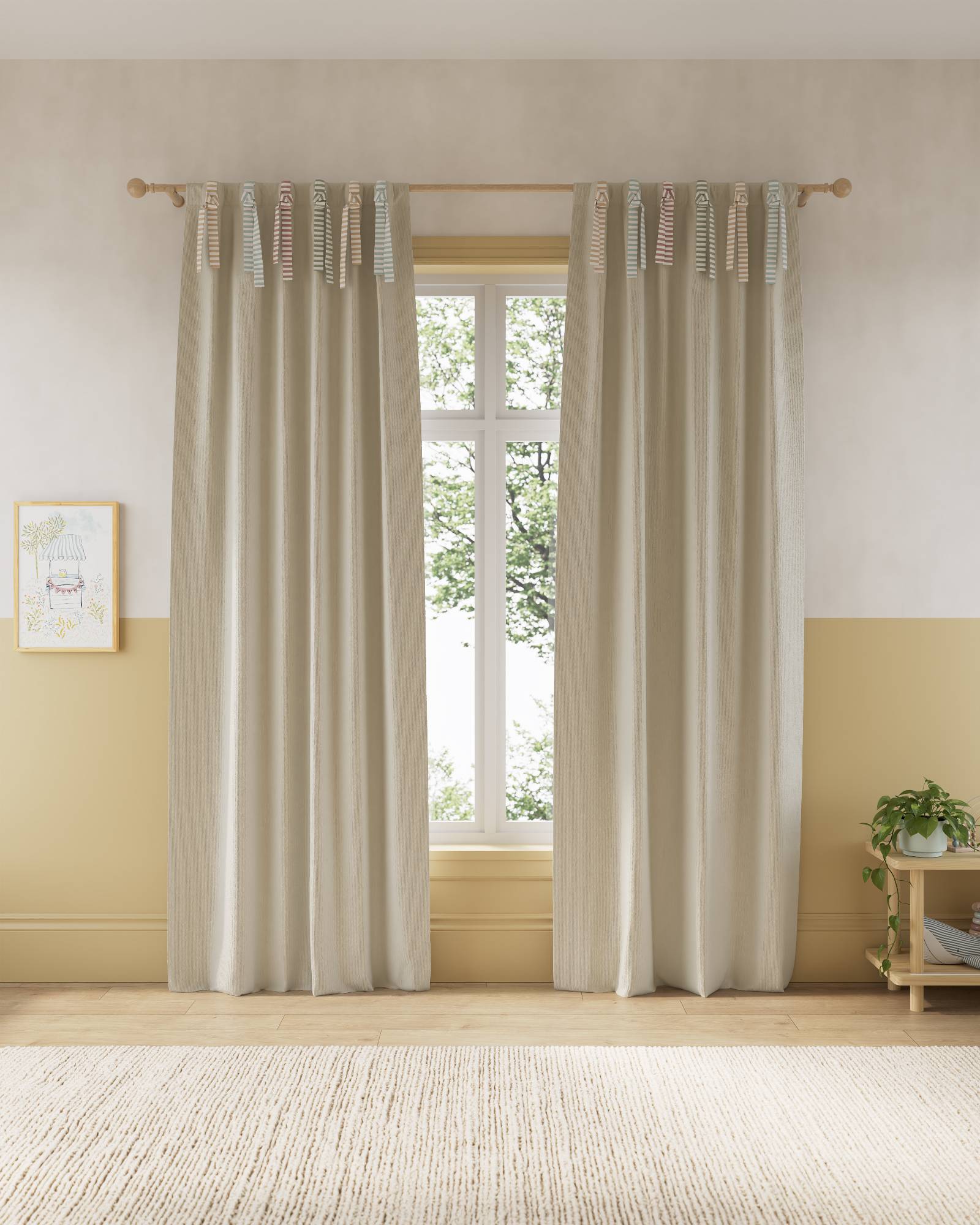 Striped Ties Blackout Curtain