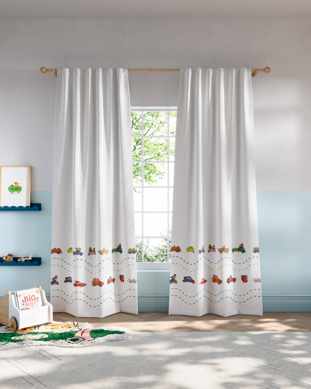 Things That Go Blackout Curtain | Richard Scarry x Nestig