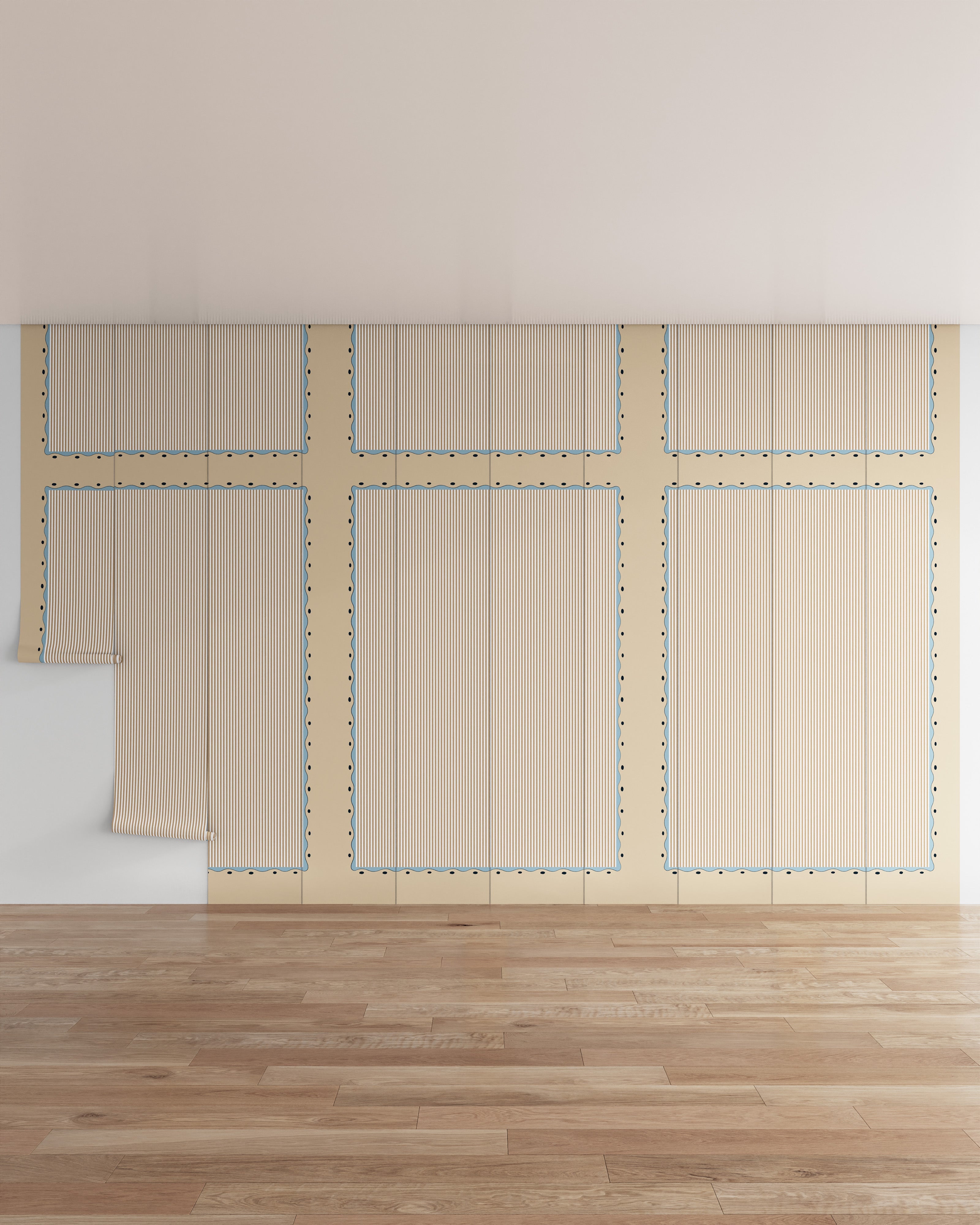 Scallop Stripe Wall Mural