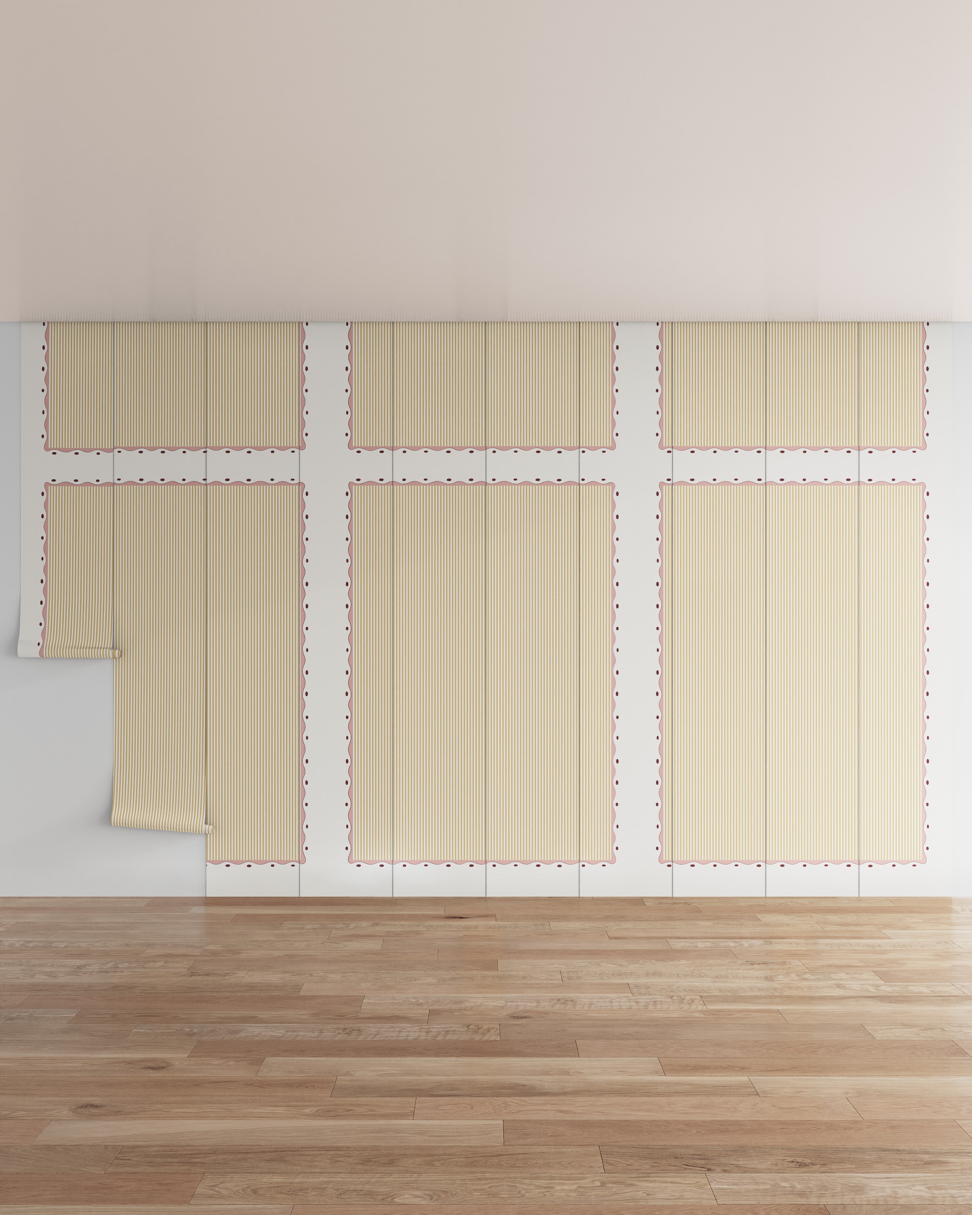 Scallop Stripe Wall Mural