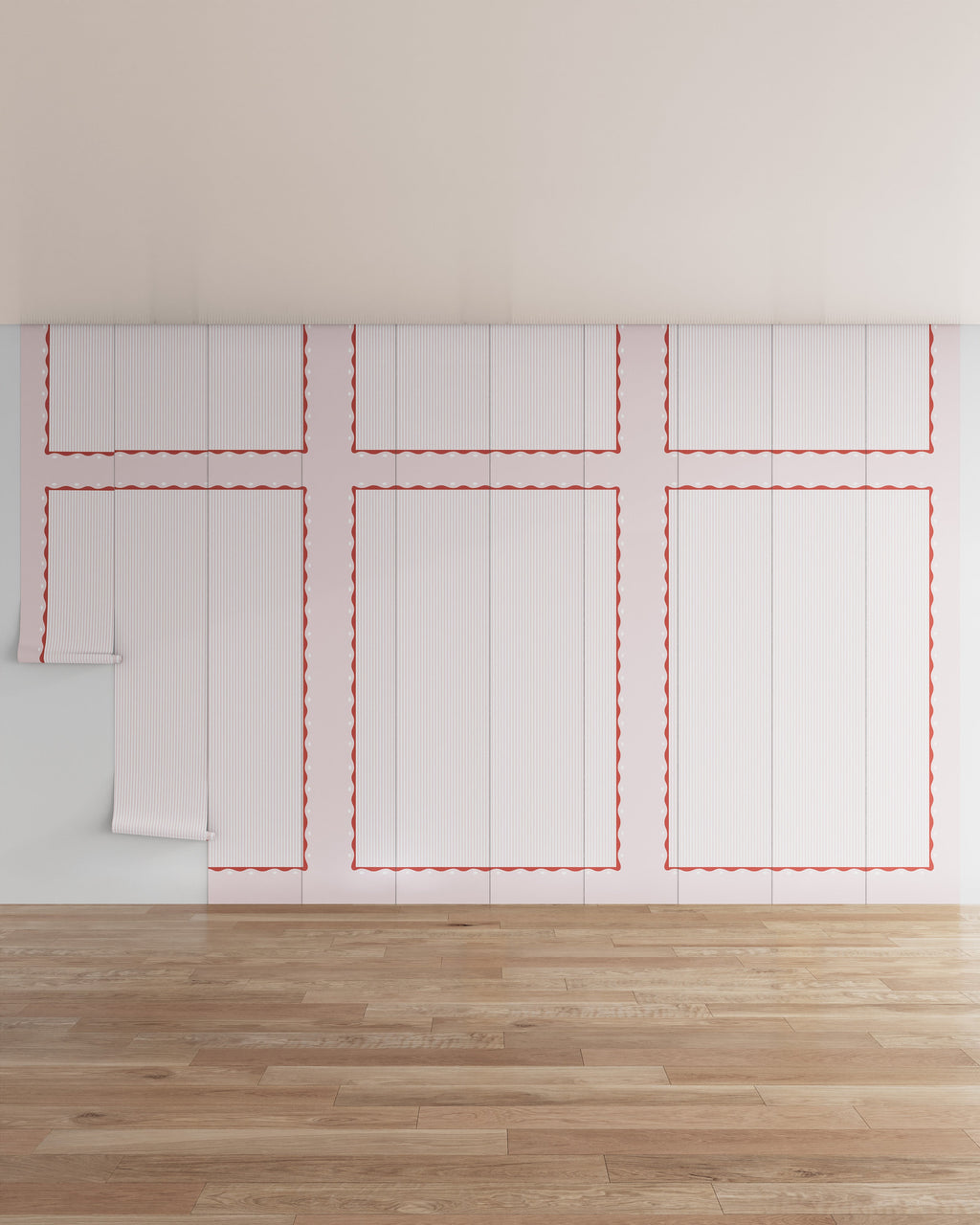 Scallop Stripe Wall Mural