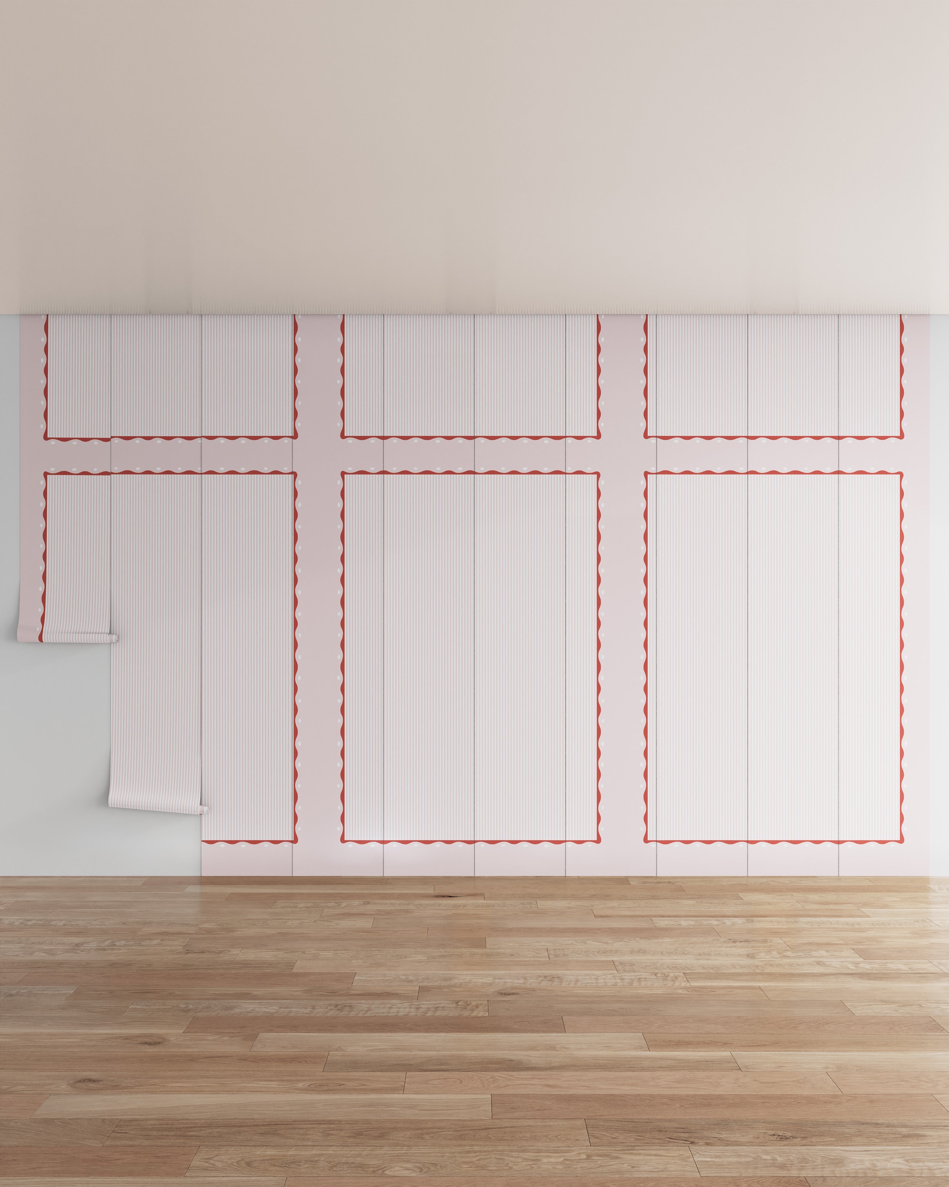 Scallop Stripe Wall Mural