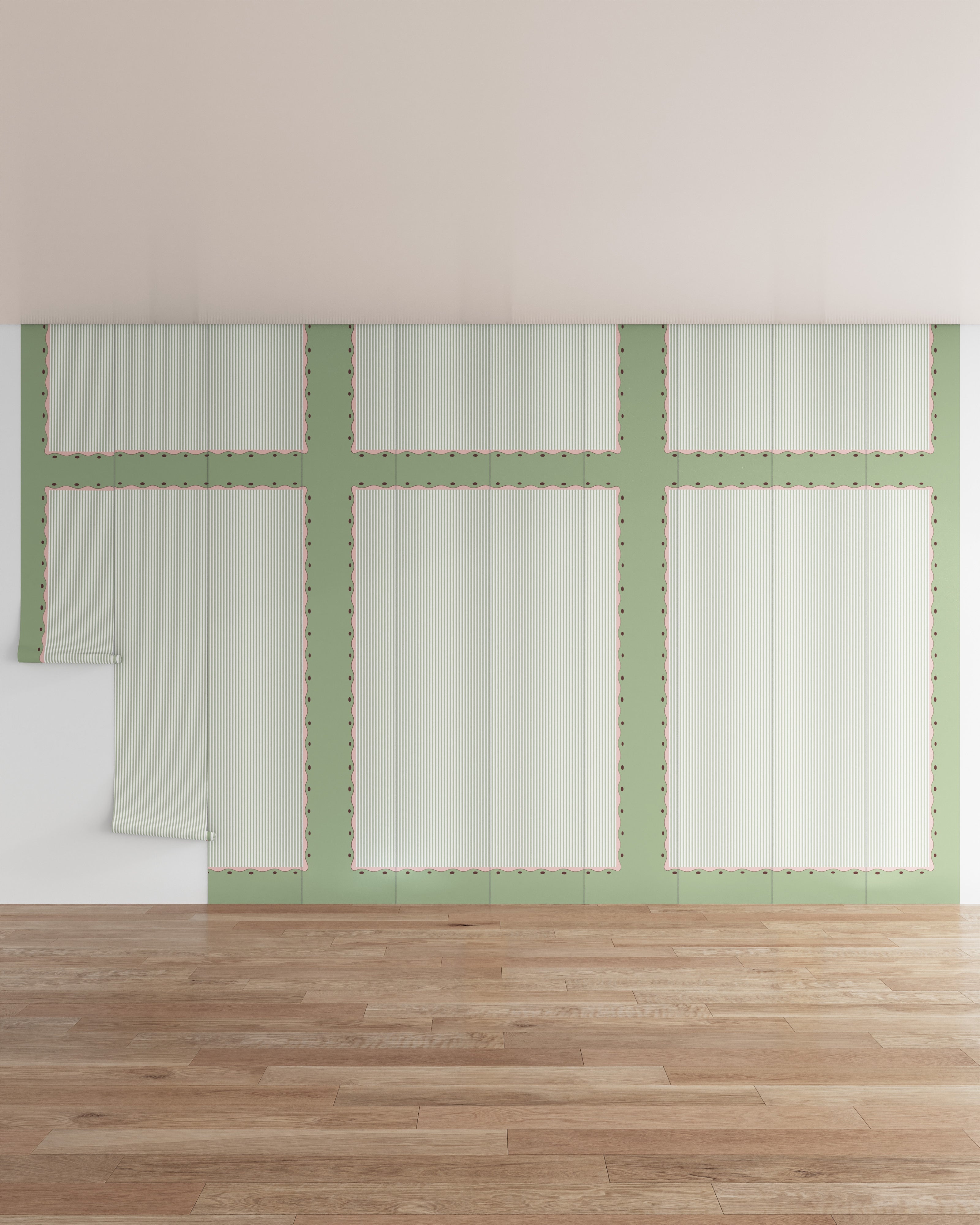 Scallop Stripe Wall Mural