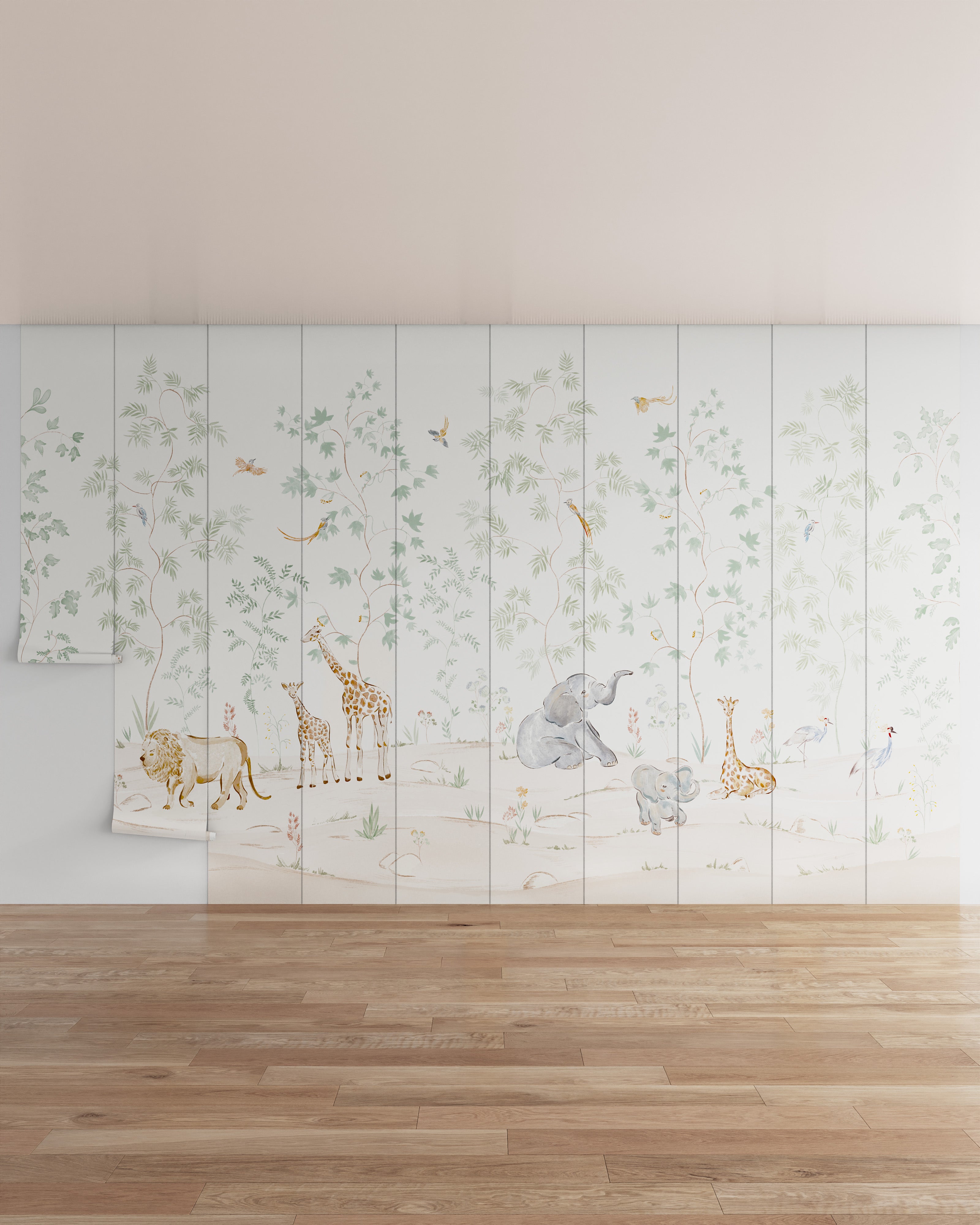 Safari Friends Wall Mural