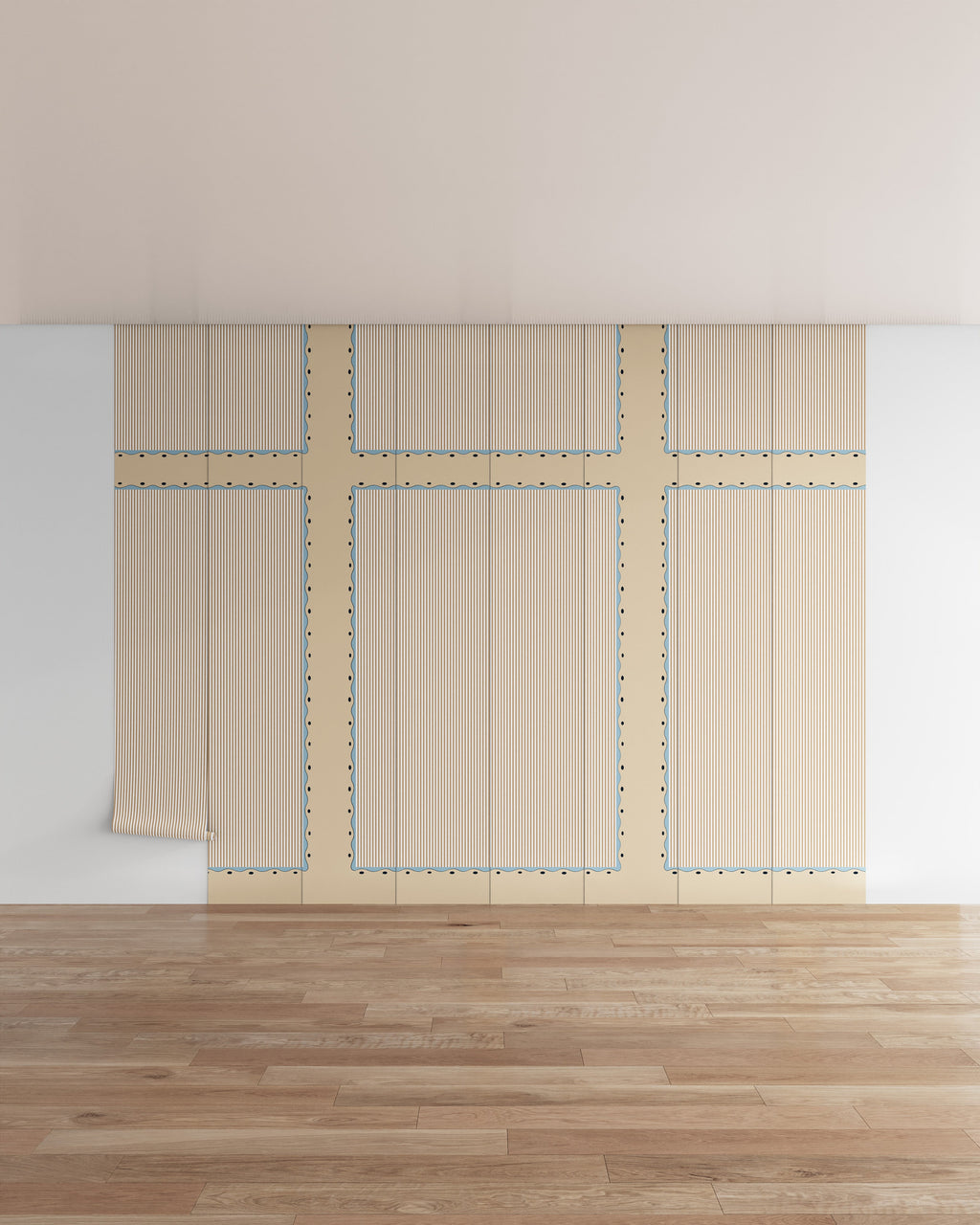 Scallop Stripe Wall Mural