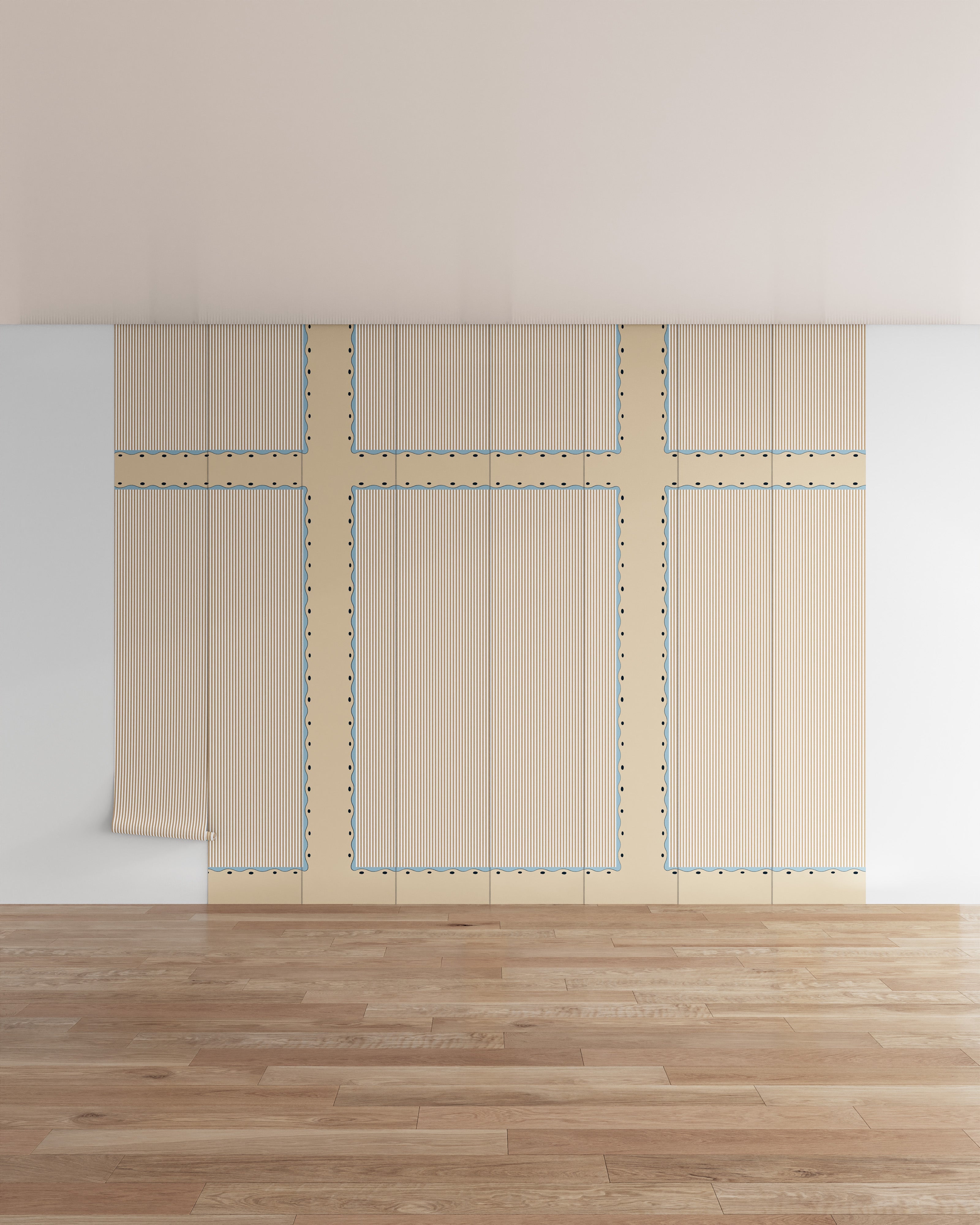 Scallop Stripe Wall Mural
