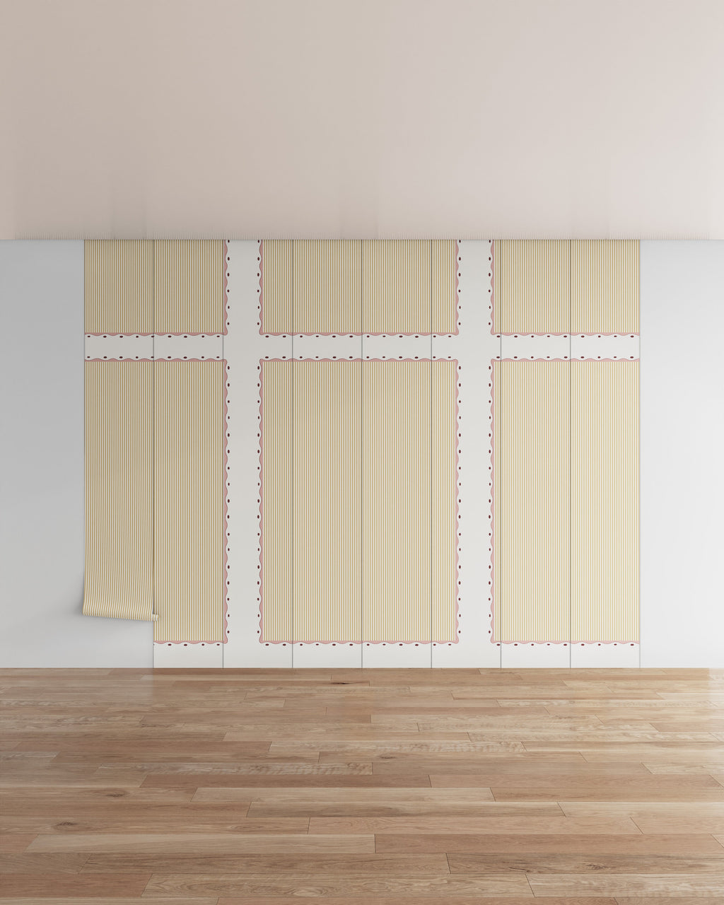 Scallop Stripe Wall Mural