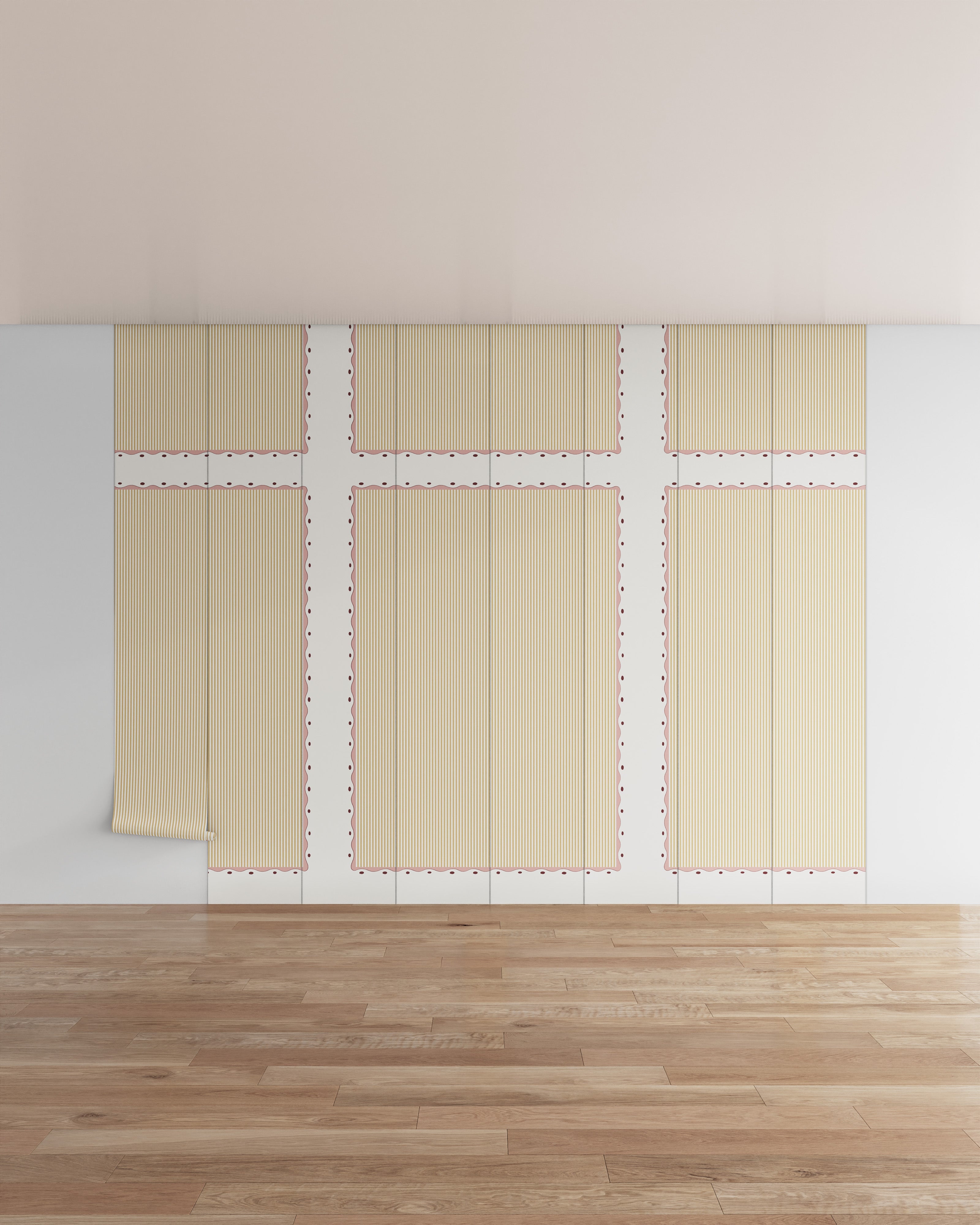 Scallop Stripe Wall Mural