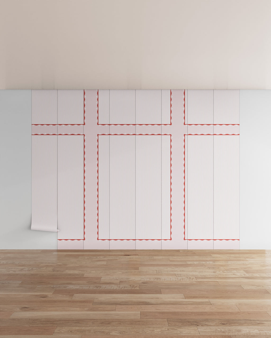 Scallop Stripe Wall Mural