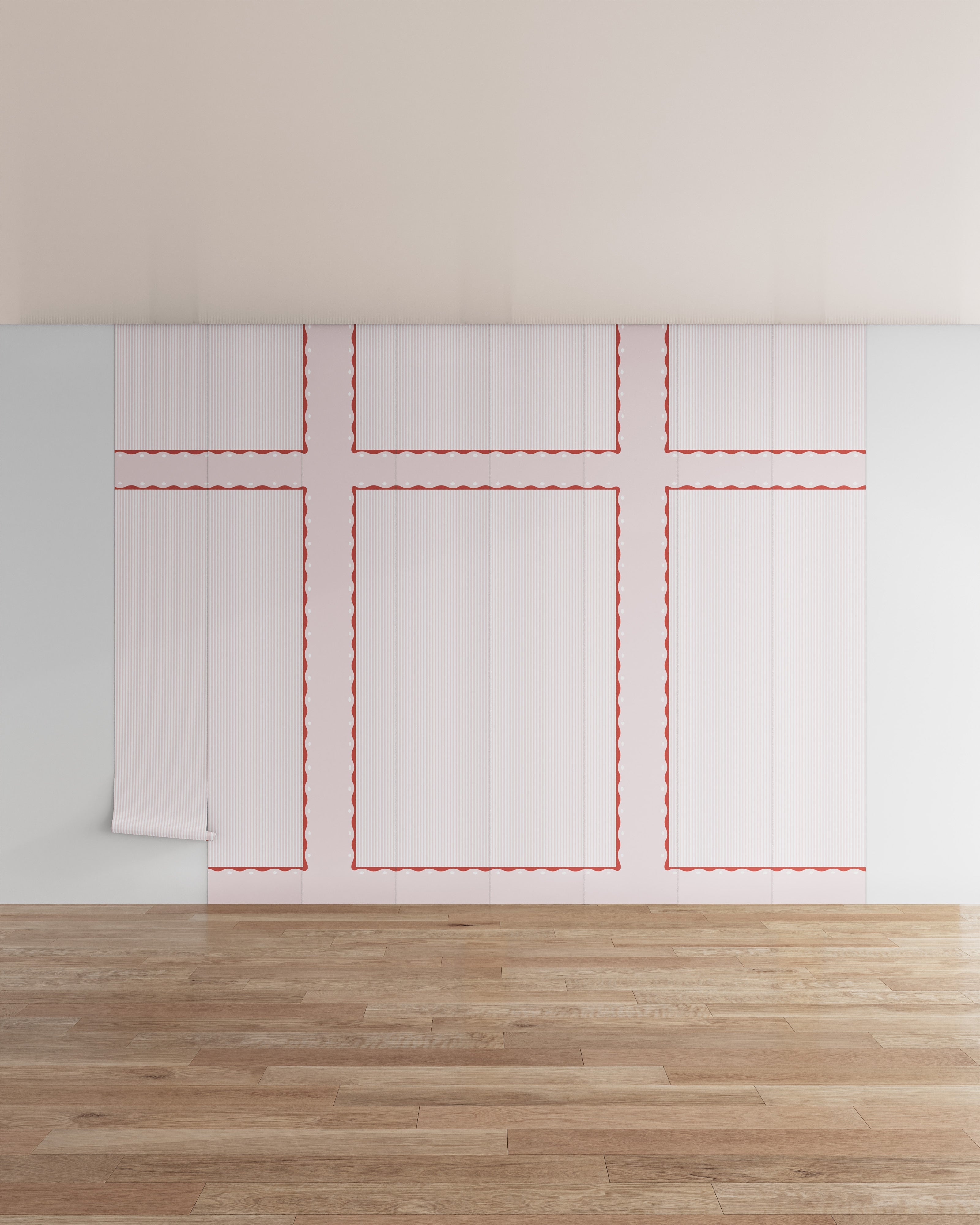 Scallop Stripe Wall Mural