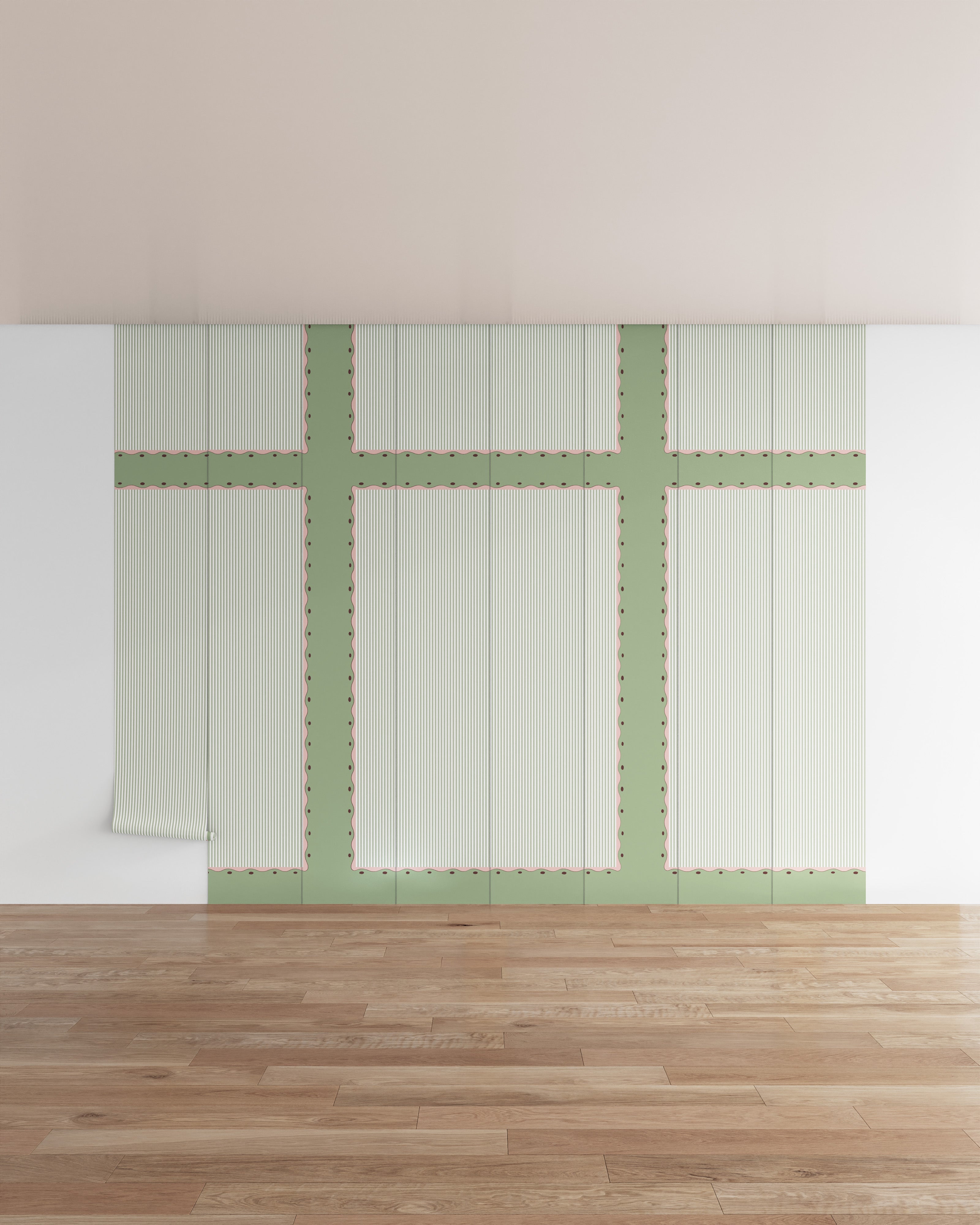 Scallop Stripe Wall Mural