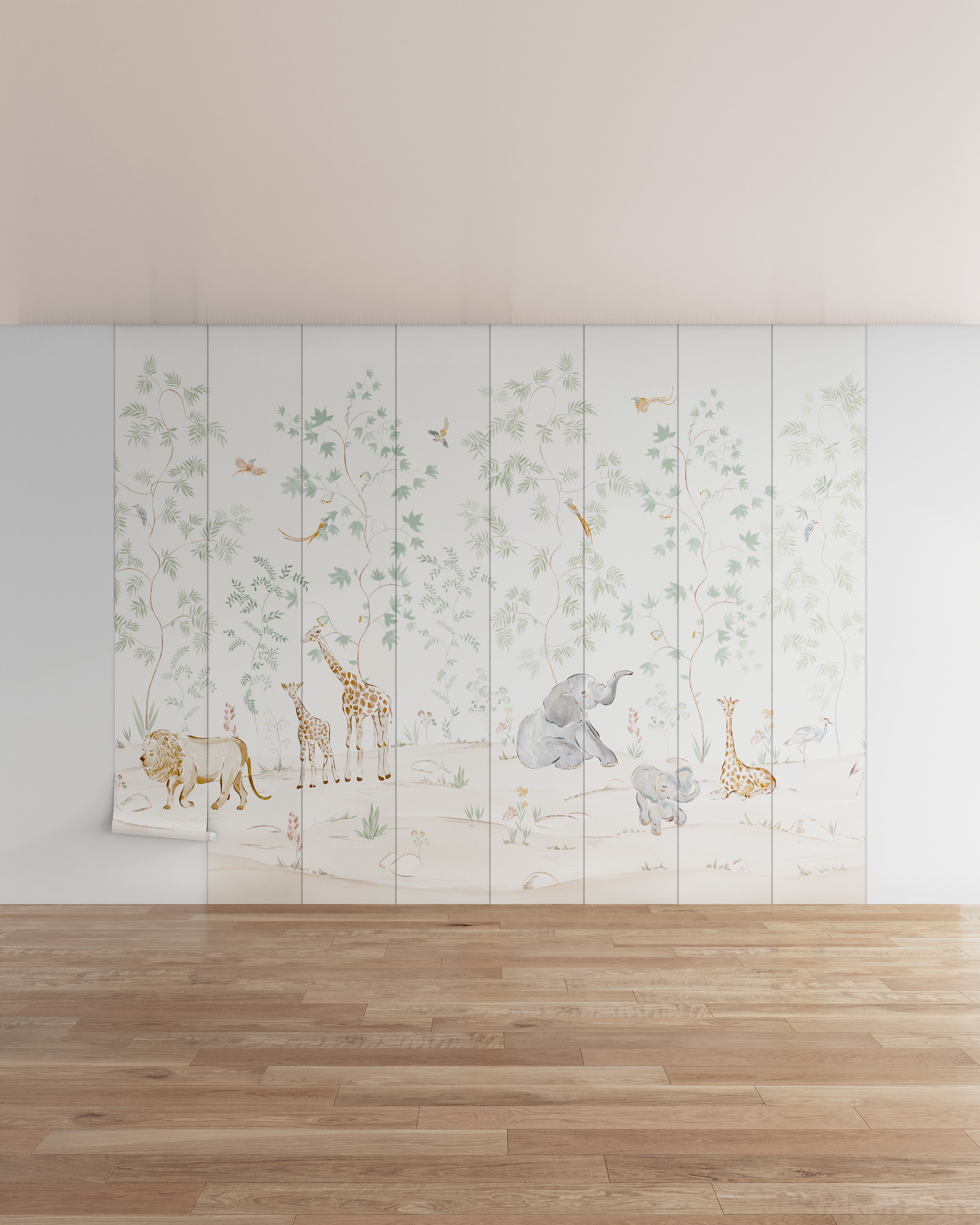 Safari Friends Wall Mural