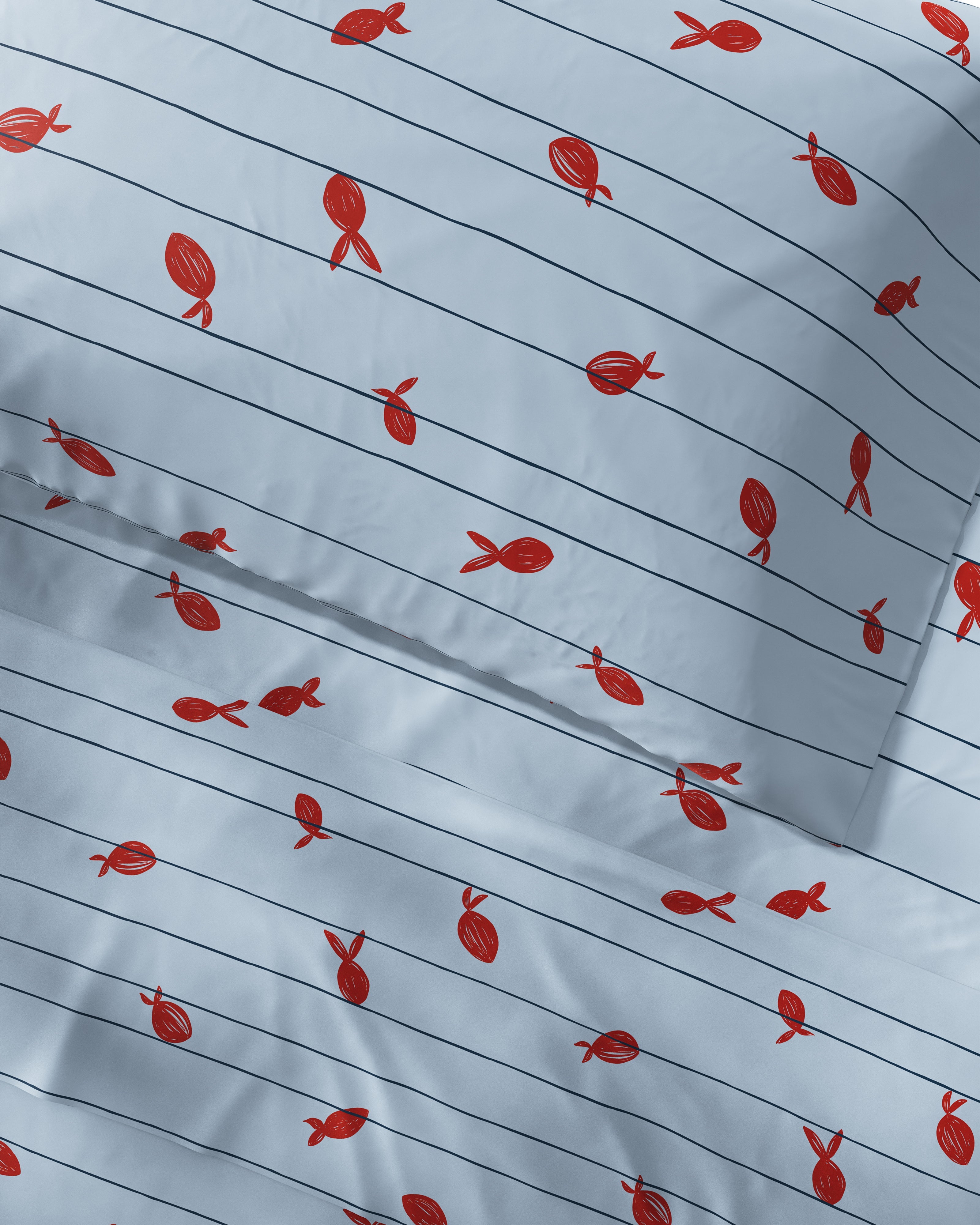 Little Fish Twin Sheet Set