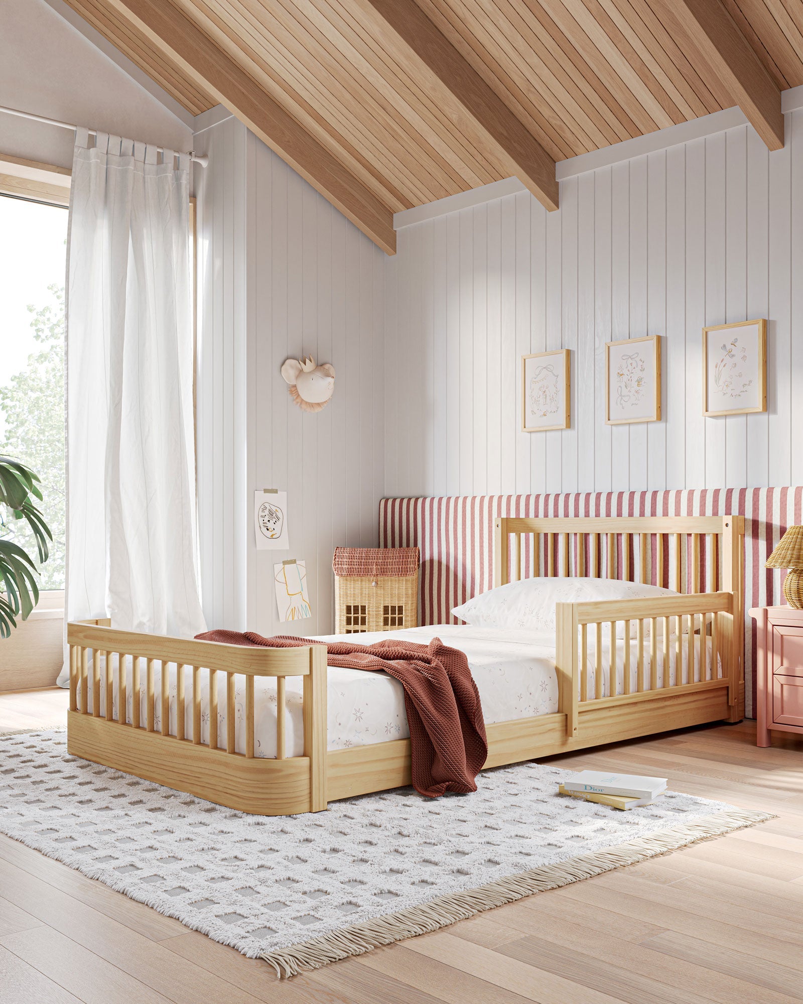 The Wave Kids Bed | Convertible Montessori Floor Bed to Twin