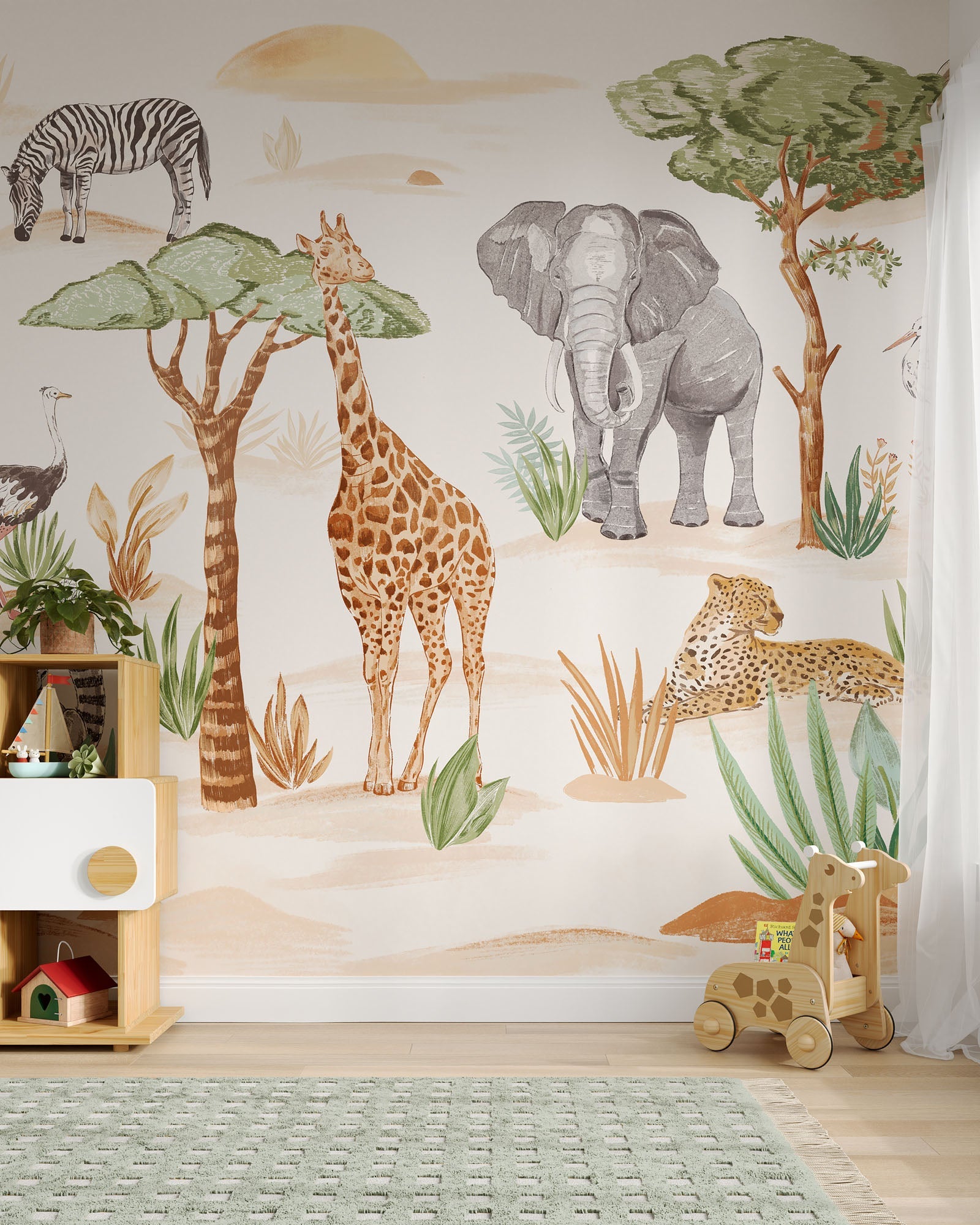 Wild Animals Wall Mural