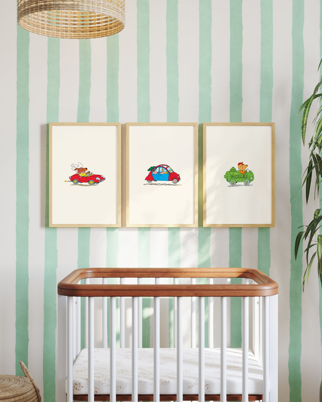 Busytown Cars Framed Wall Art Set | Richard Scarry x Nestig