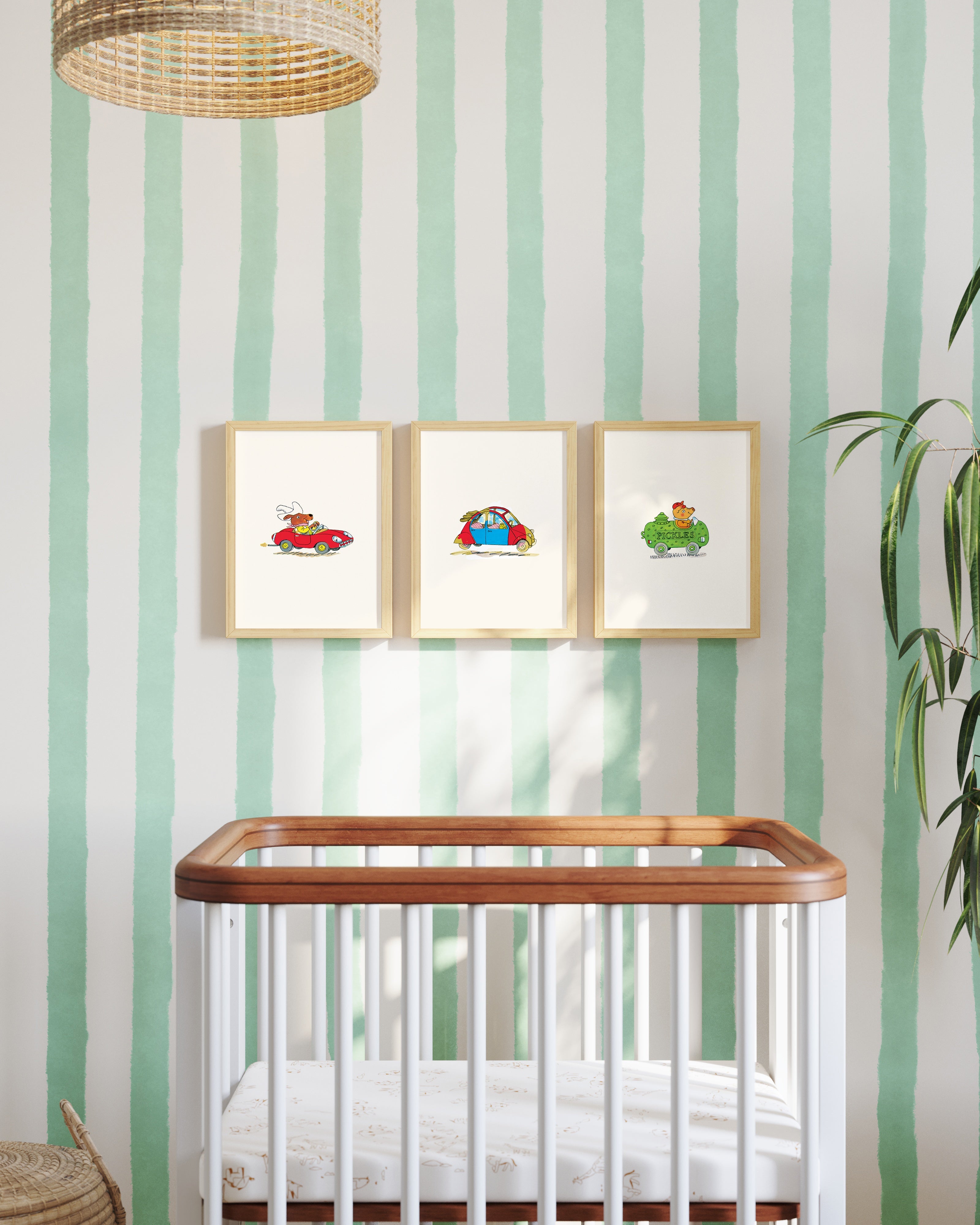 Busytown Cars Framed Wall Art Set | Richard Scarry x Nestig