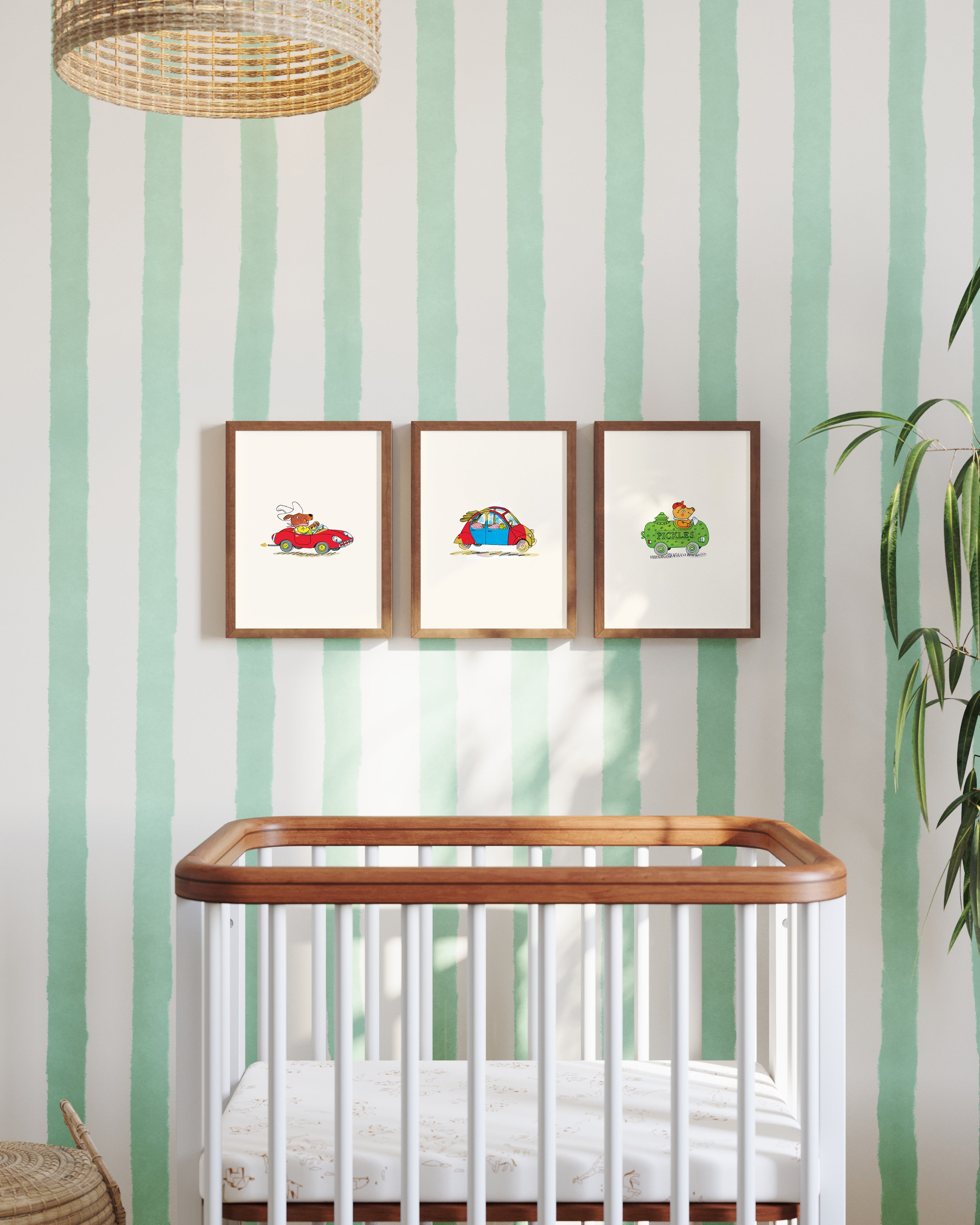 Busytown Cars Framed Wall Art Set | Richard Scarry x Nestig