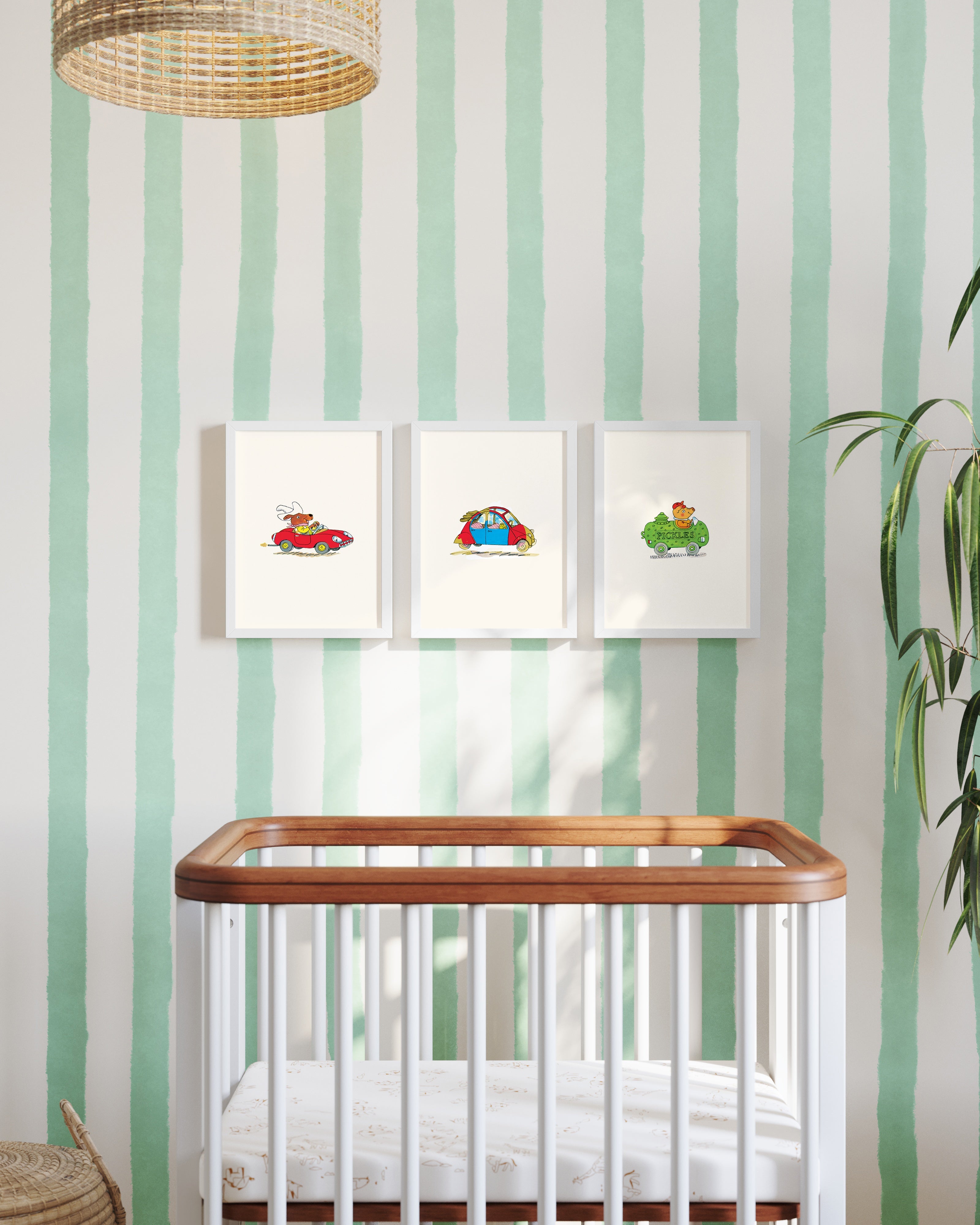 Busytown Cars Framed Wall Art Set | Richard Scarry x Nestig