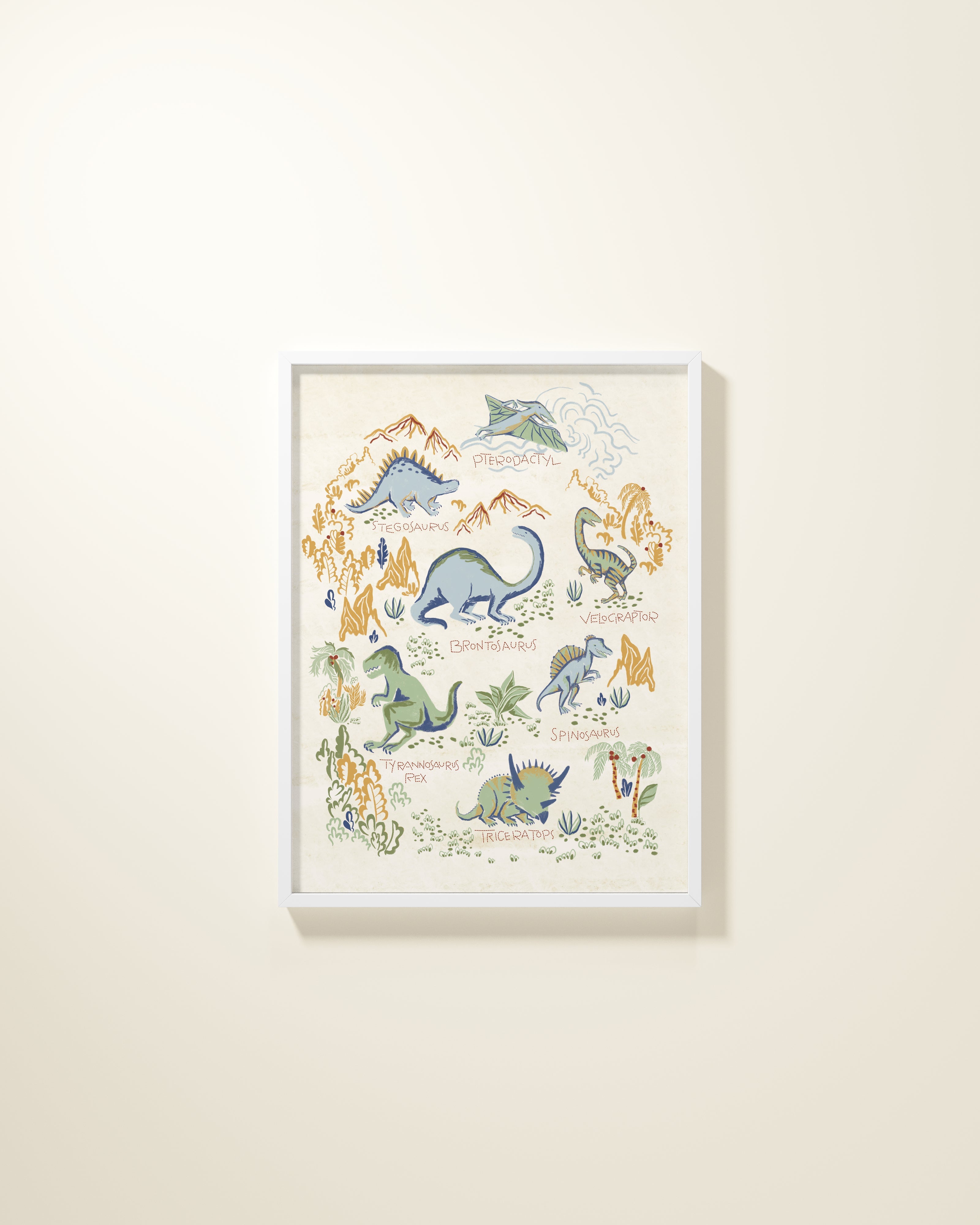 Prehistoric Party Framed Wall Art