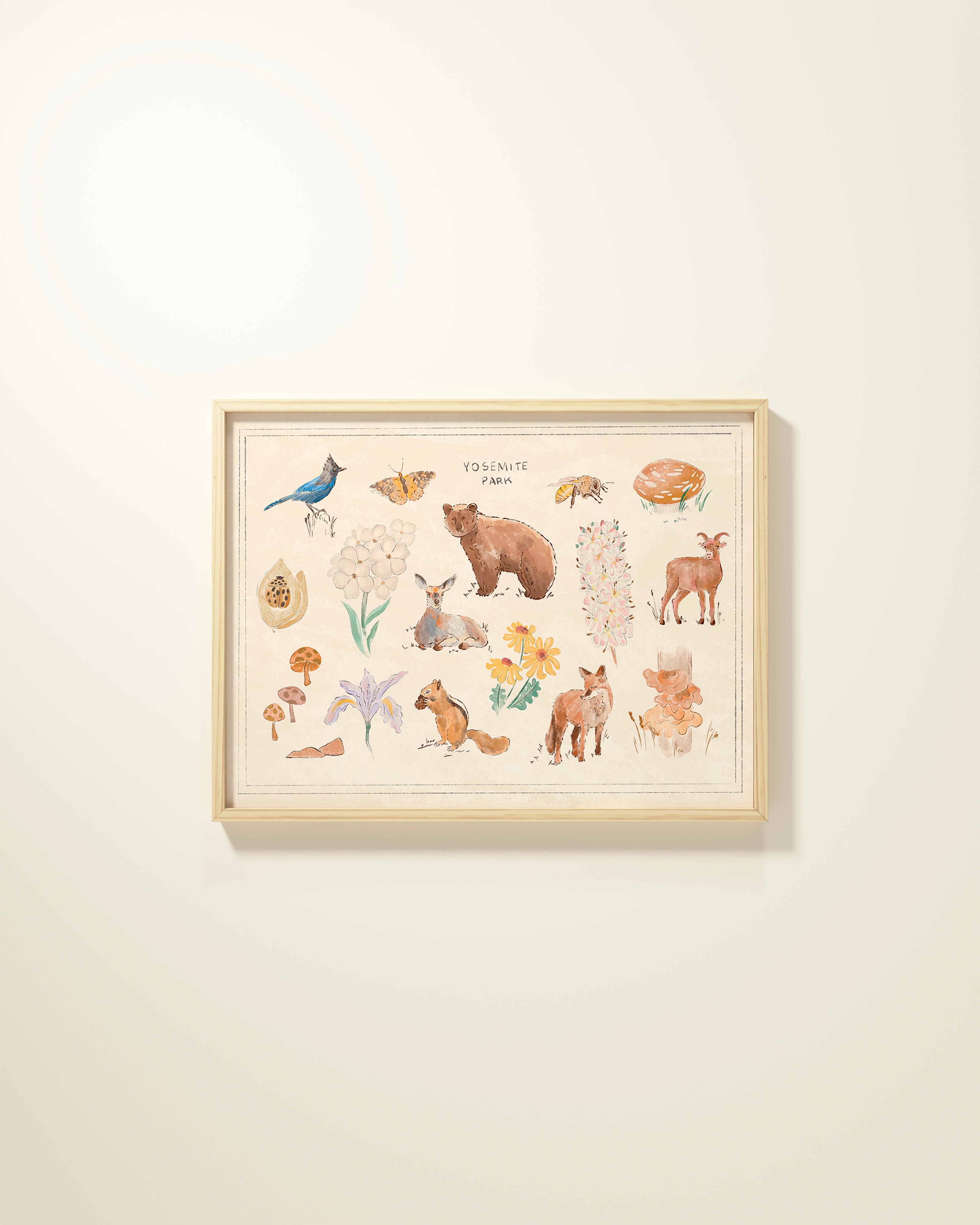 Yosemite Guidebook Framed Wall Art