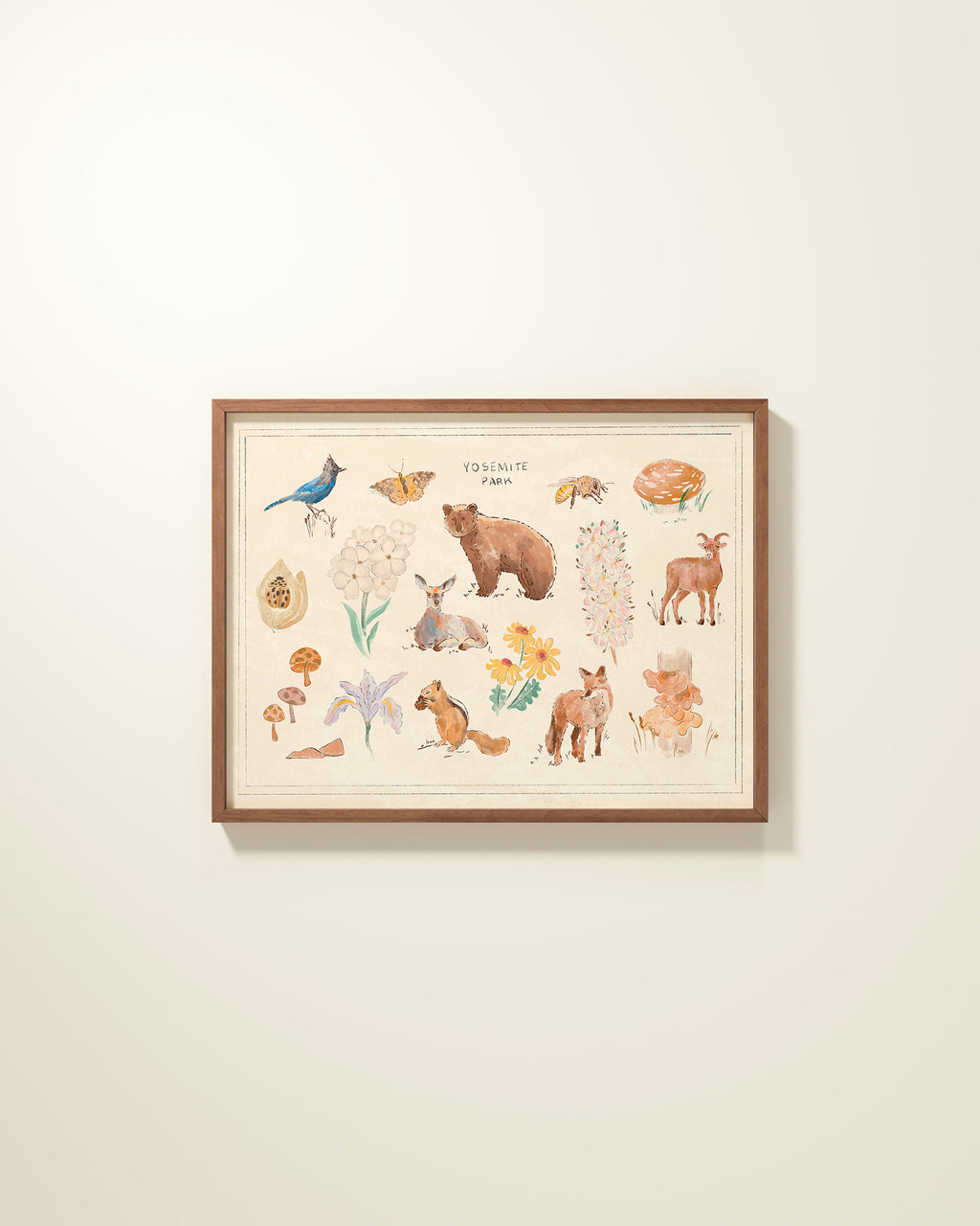 Yosemite Guidebook Framed Wall Art