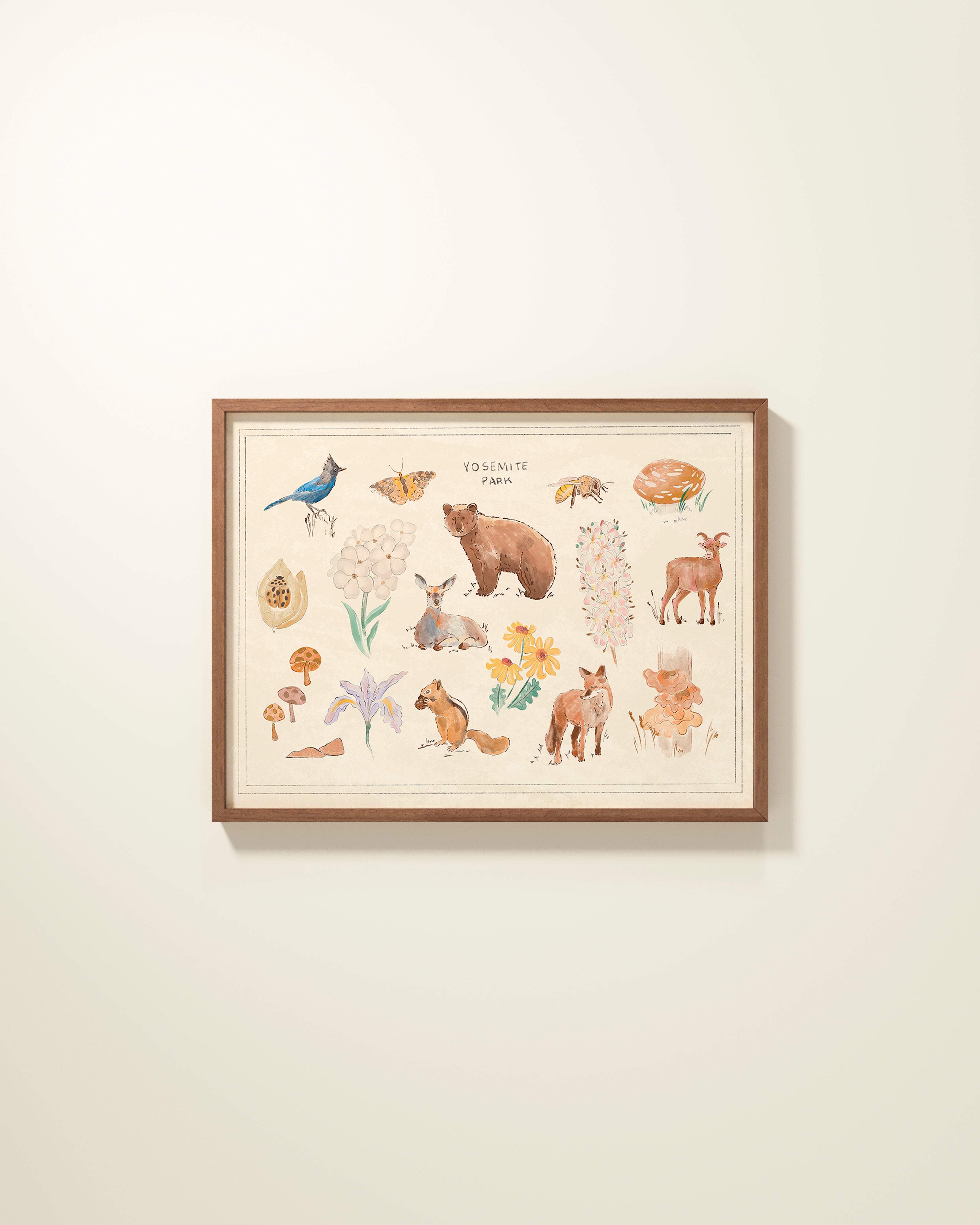 Yosemite Guidebook Framed Wall Art