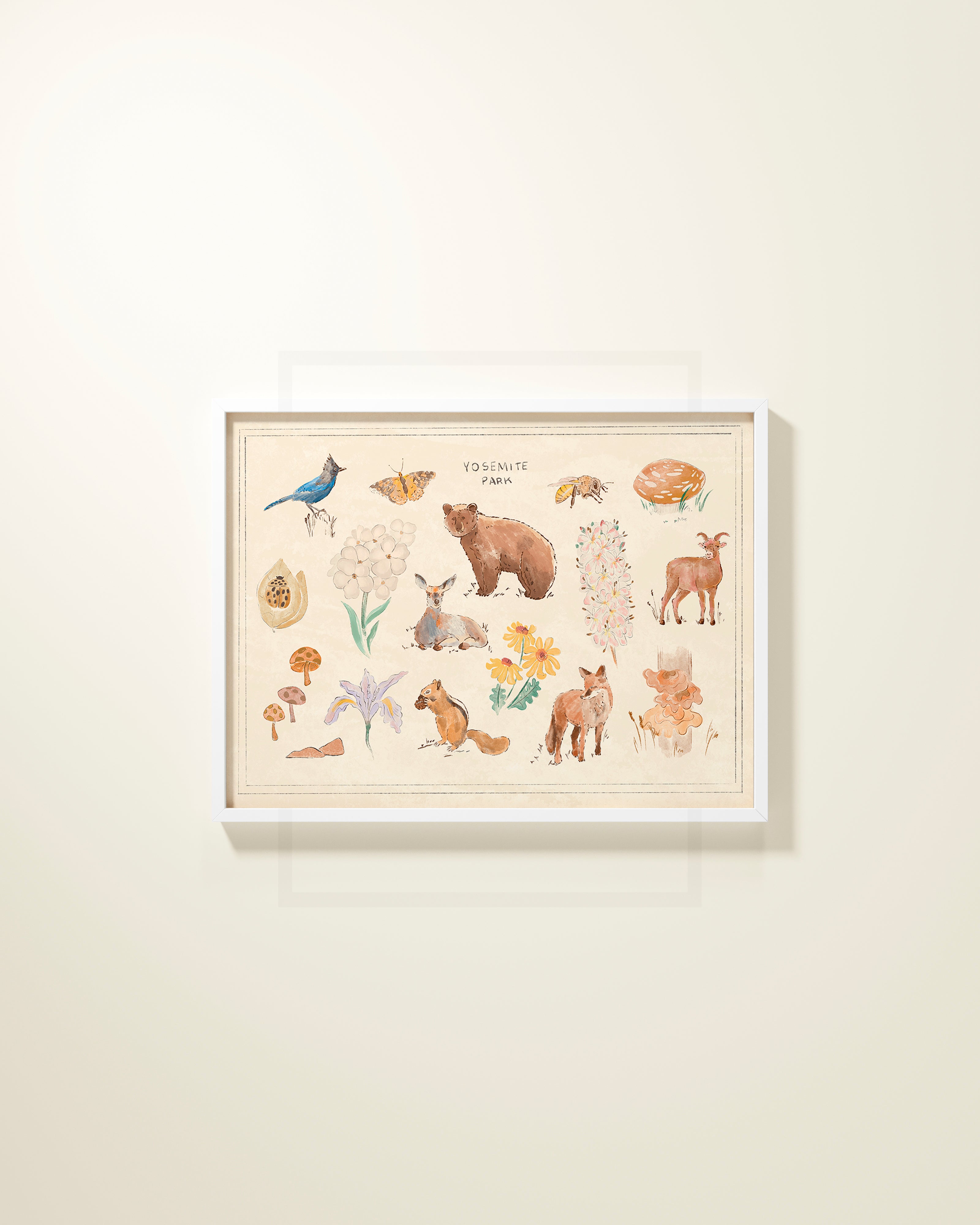 Yosemite Guidebook Framed Wall Art