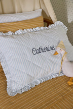 Ruffled Striped Twin Sham