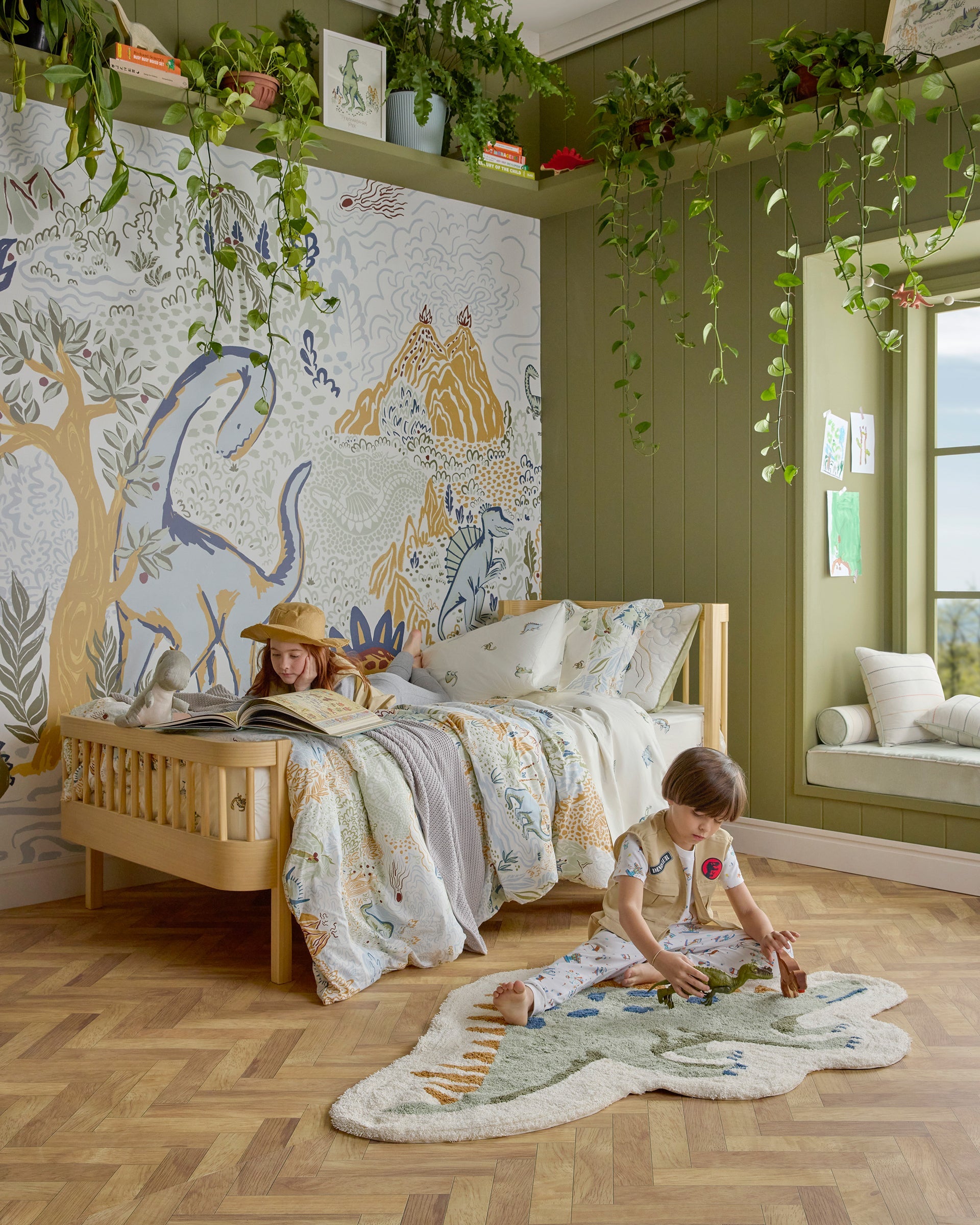 Dinosaur Island Twin Duvet Cover Set