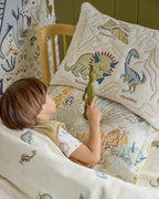Dinosaur Island Embroidered Twin Sham