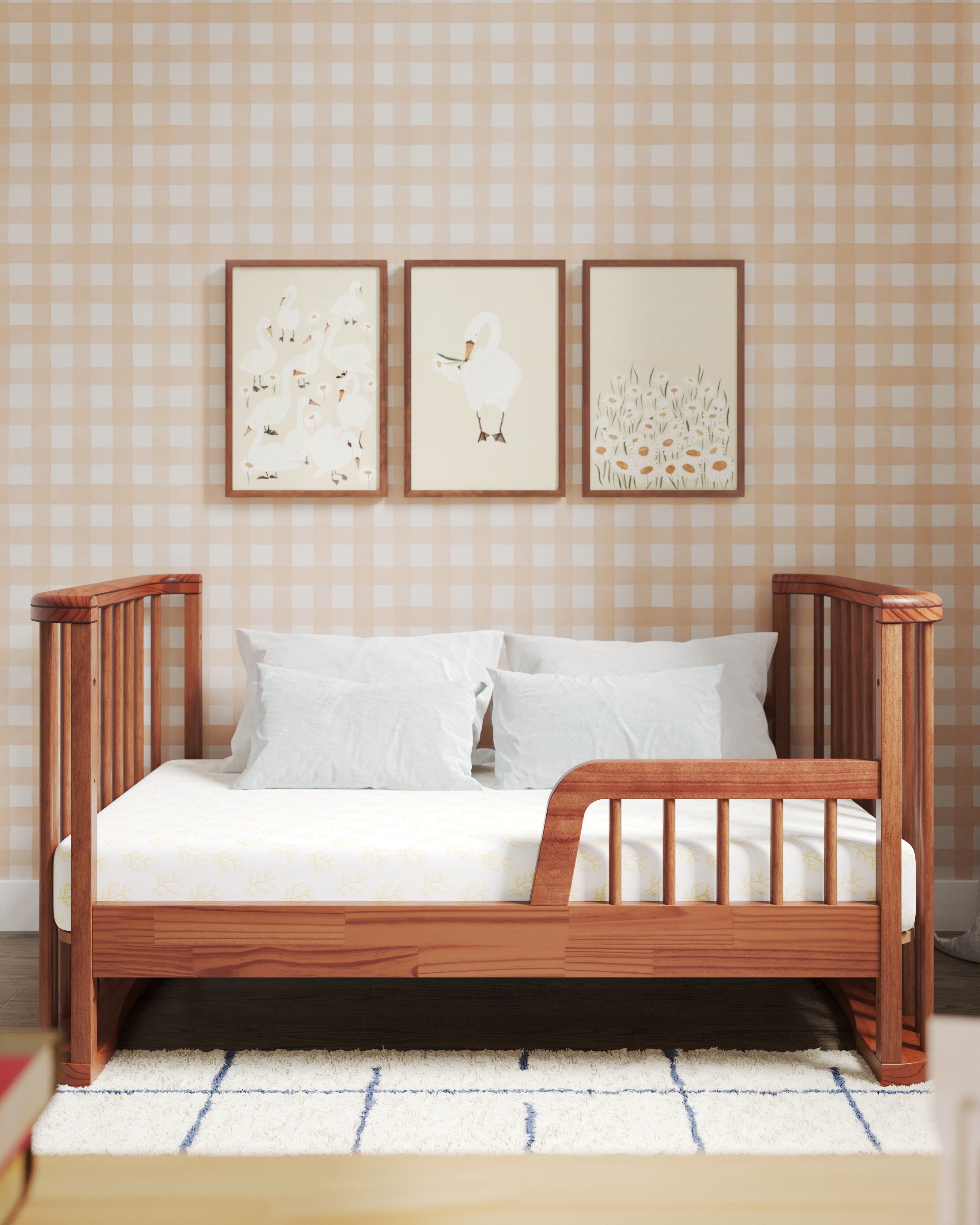 Several Swans Framed Wall Art Set in Shell