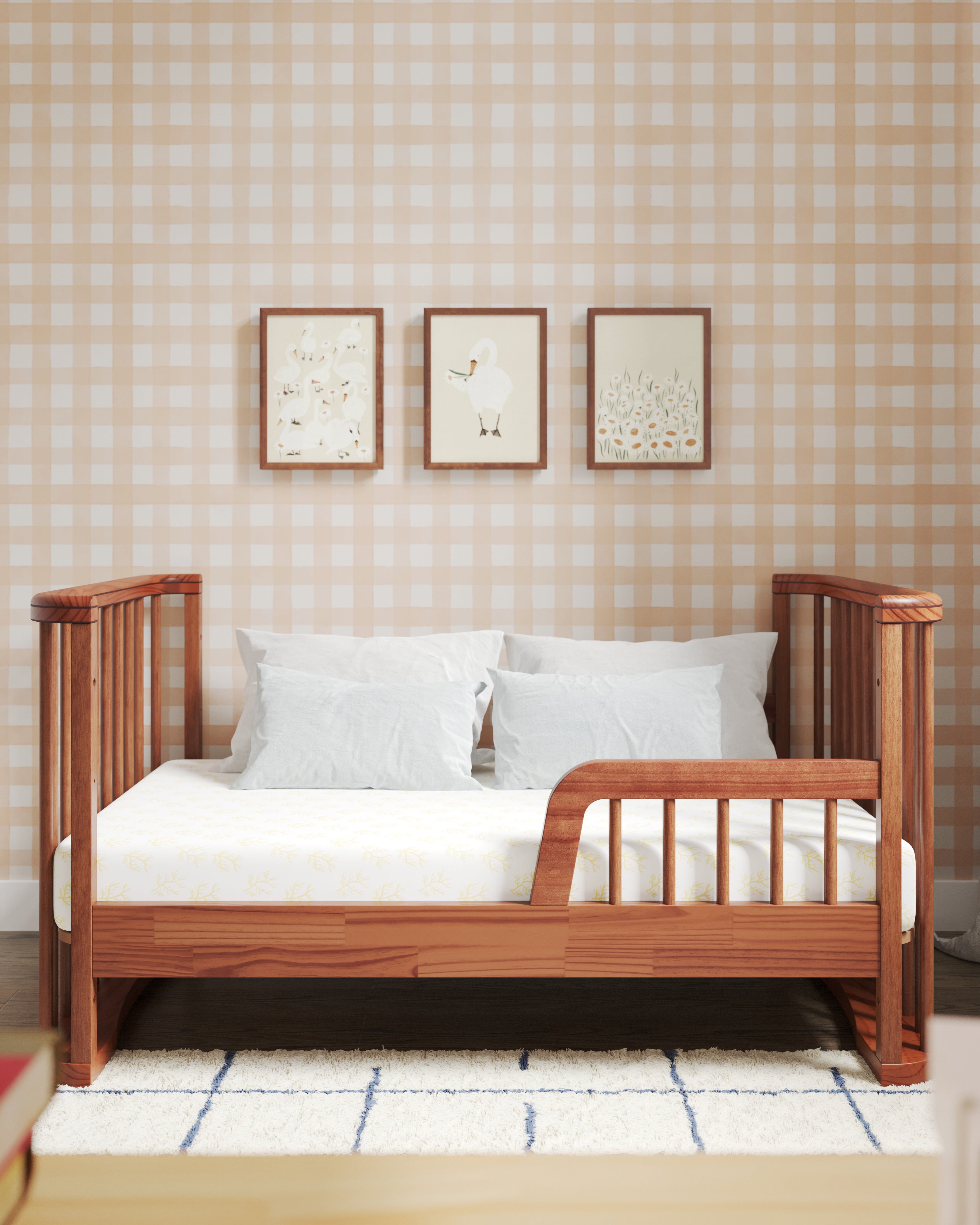 Several Swans Framed Wall Art Set in Shell