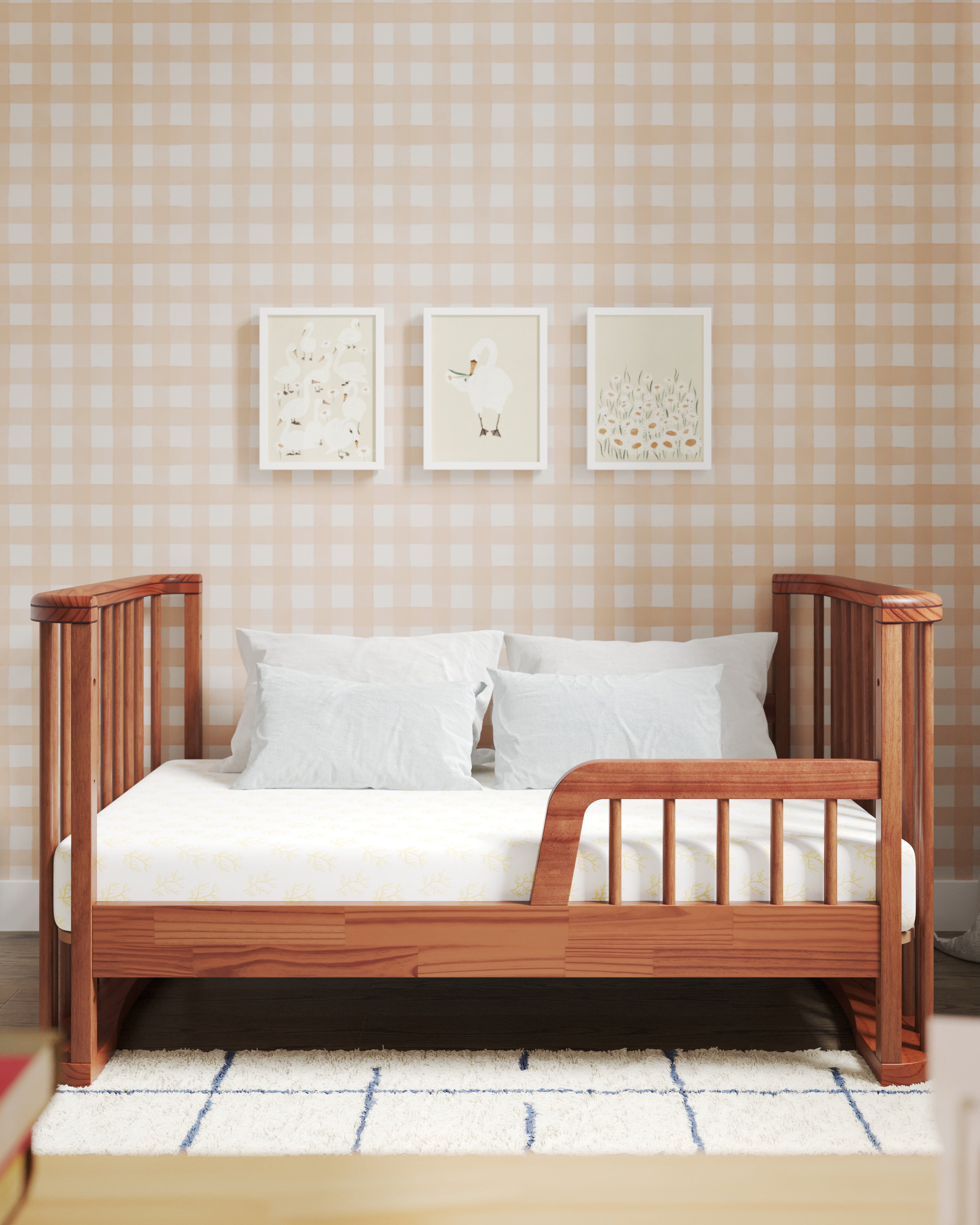 Several Swans Framed Wall Art Set in Shell
