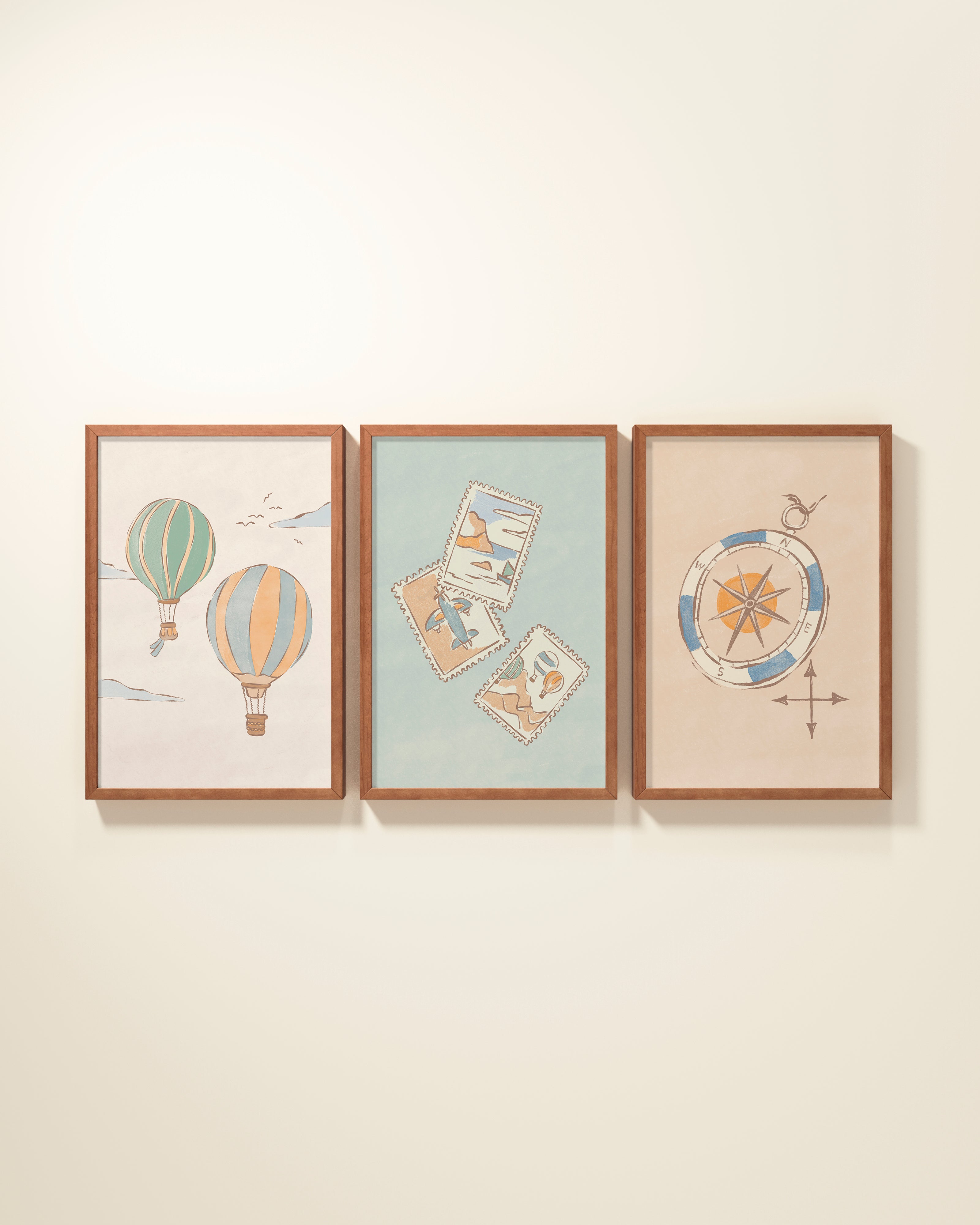 Bon Voyage Framed Wall Art Set