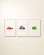 Busytown Cars Framed Wall Art Set | Richard Scarry x Nestig