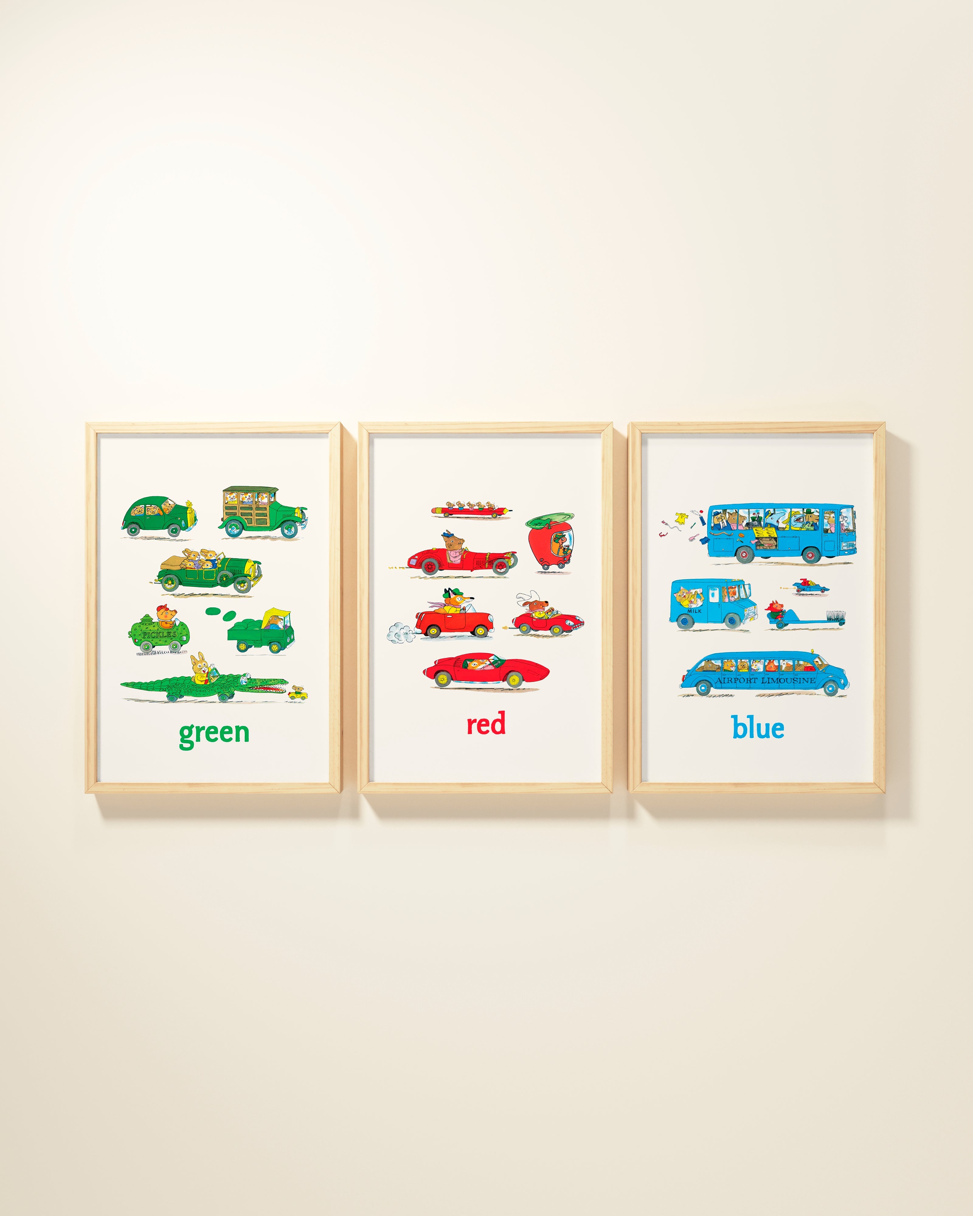 Cars & Colors Framed Wall Art Set | Richard Scarry x Nestig