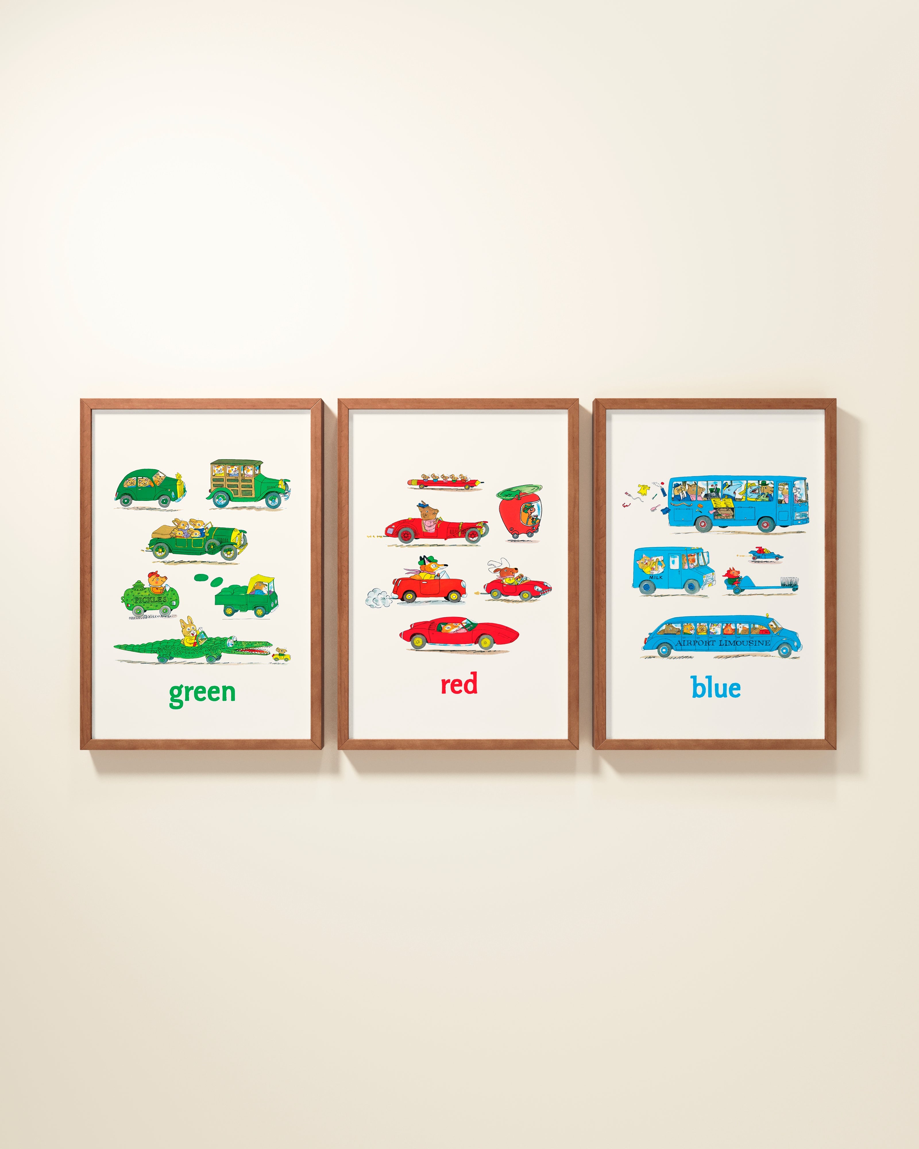 Cars & Colors Framed Wall Art Set | Richard Scarry x Nestig