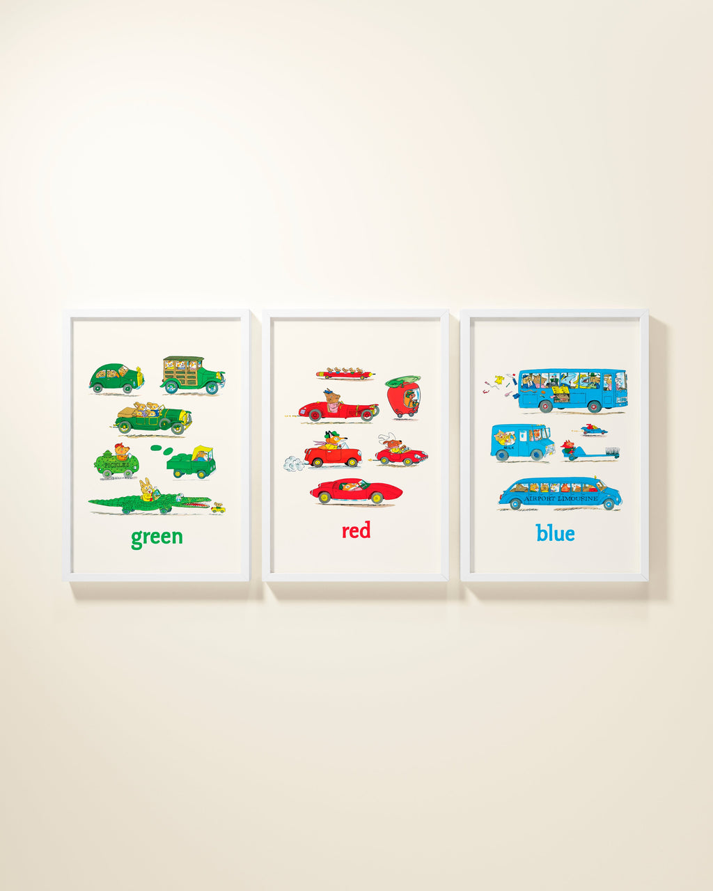 Cars & Colors Framed Wall Art Set | Richard Scarry x Nestig