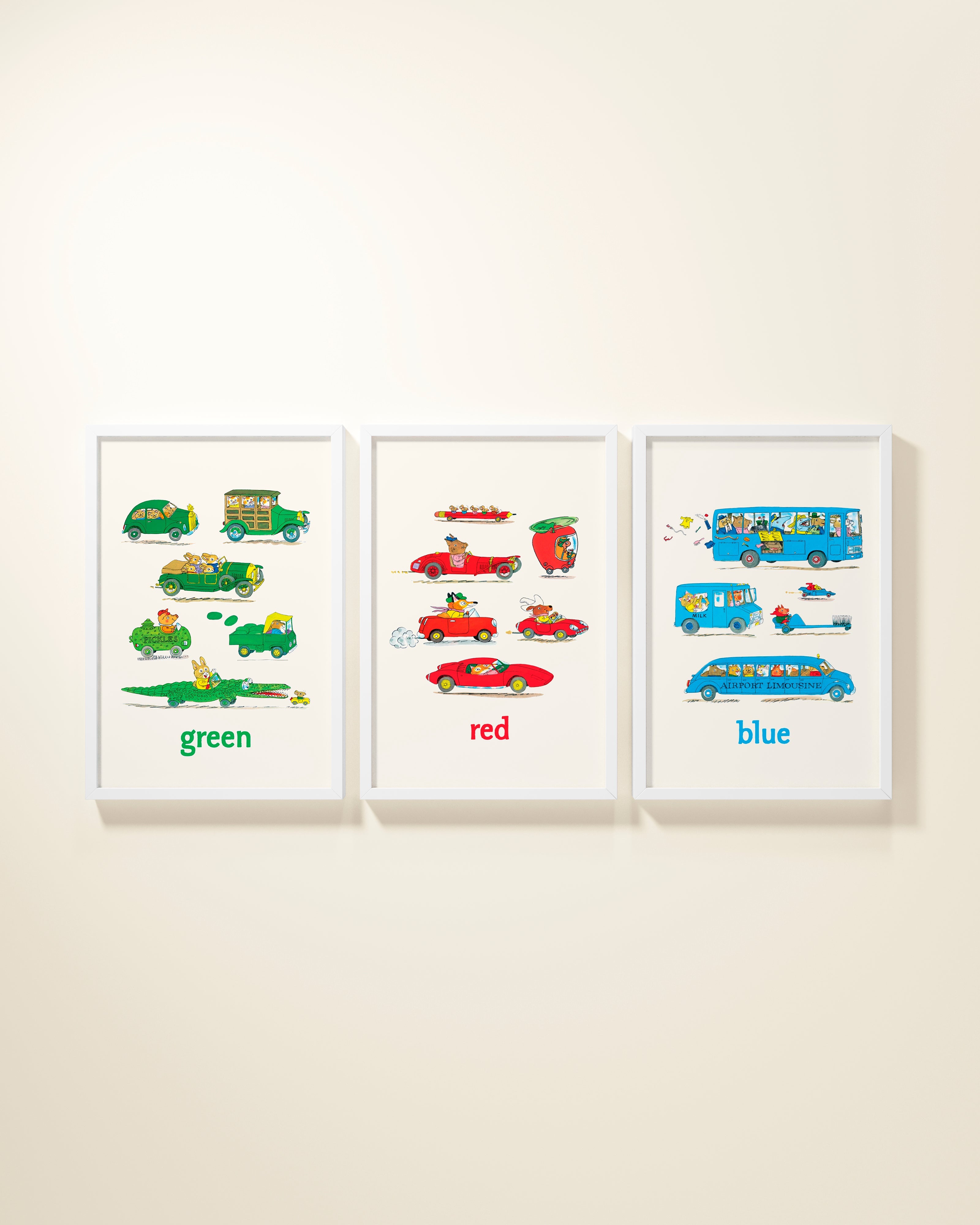 Cars & Colors Framed Wall Art Set | Richard Scarry x Nestig