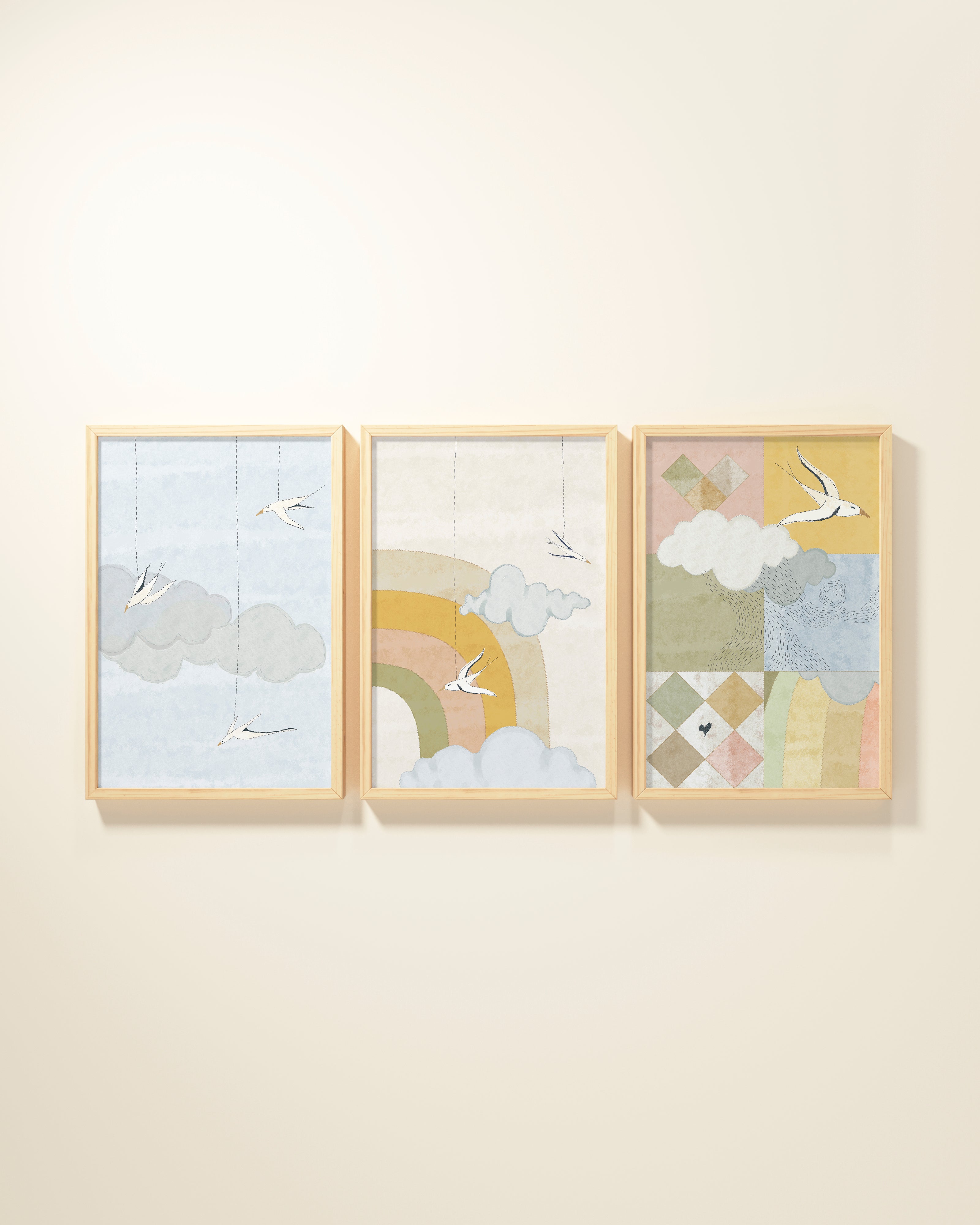 Patchwork Framed Wall Art Set