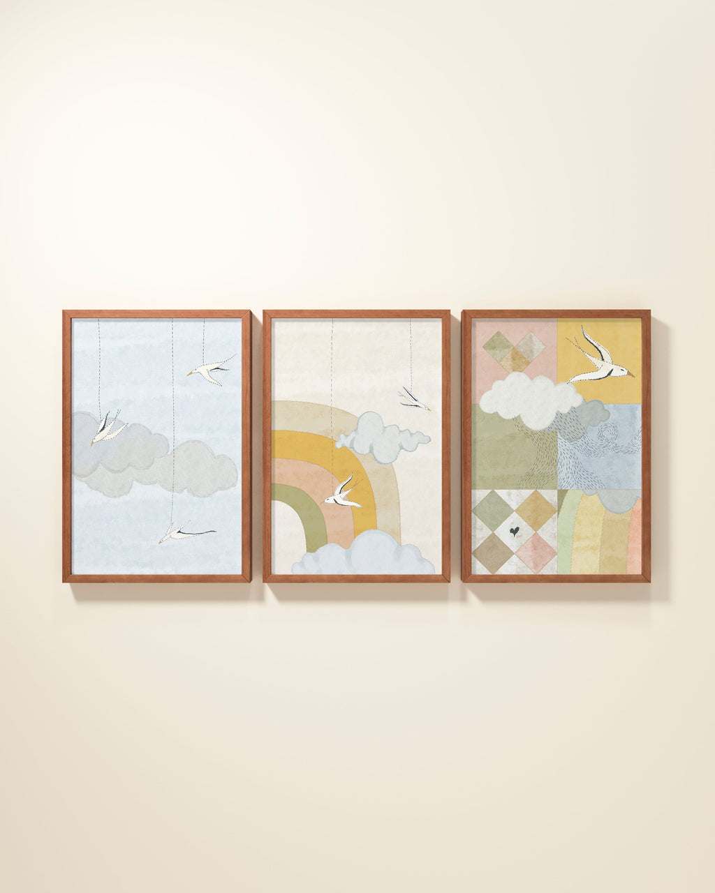 Patchwork Framed Wall Art Set