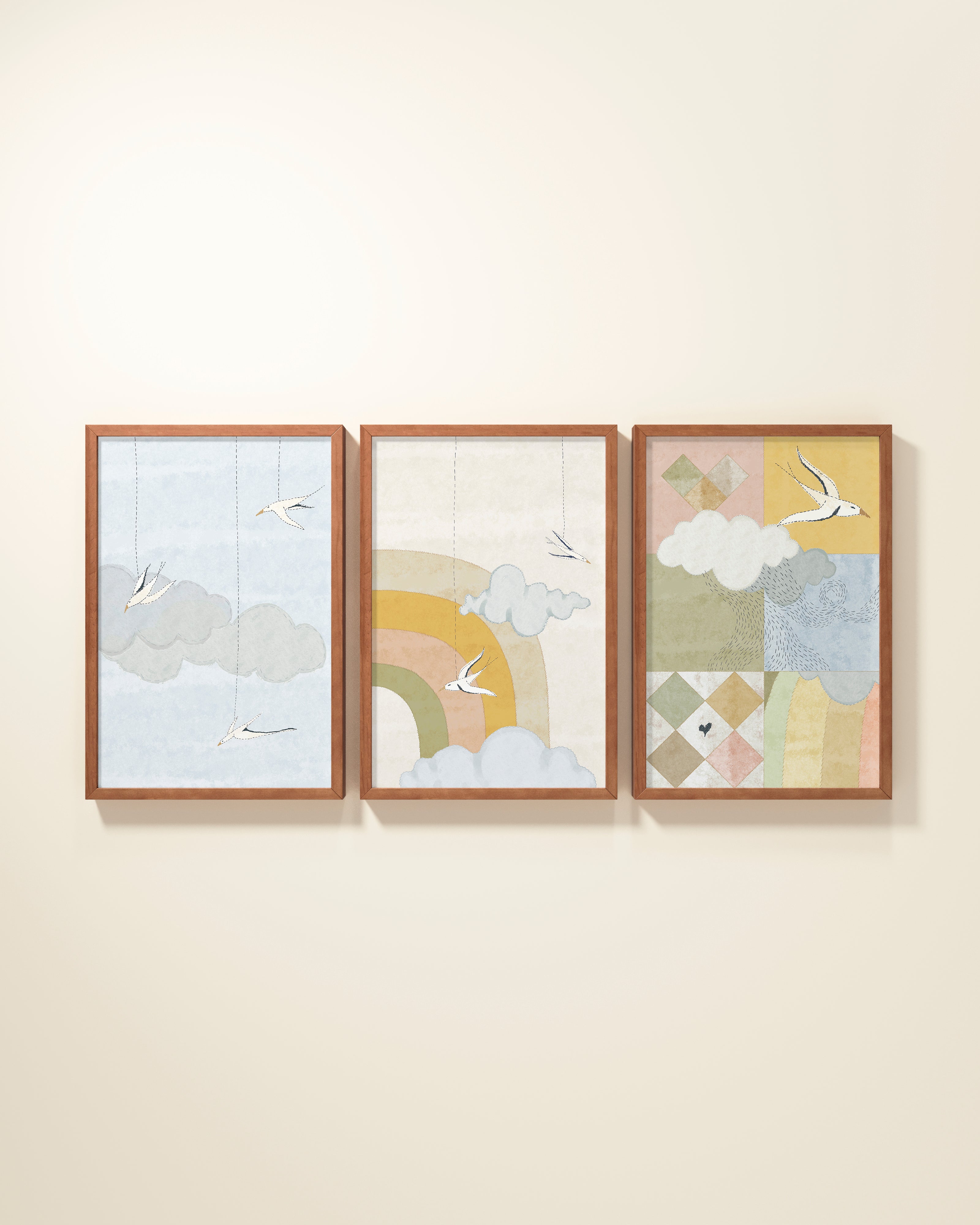 Patchwork Framed Wall Art Set
