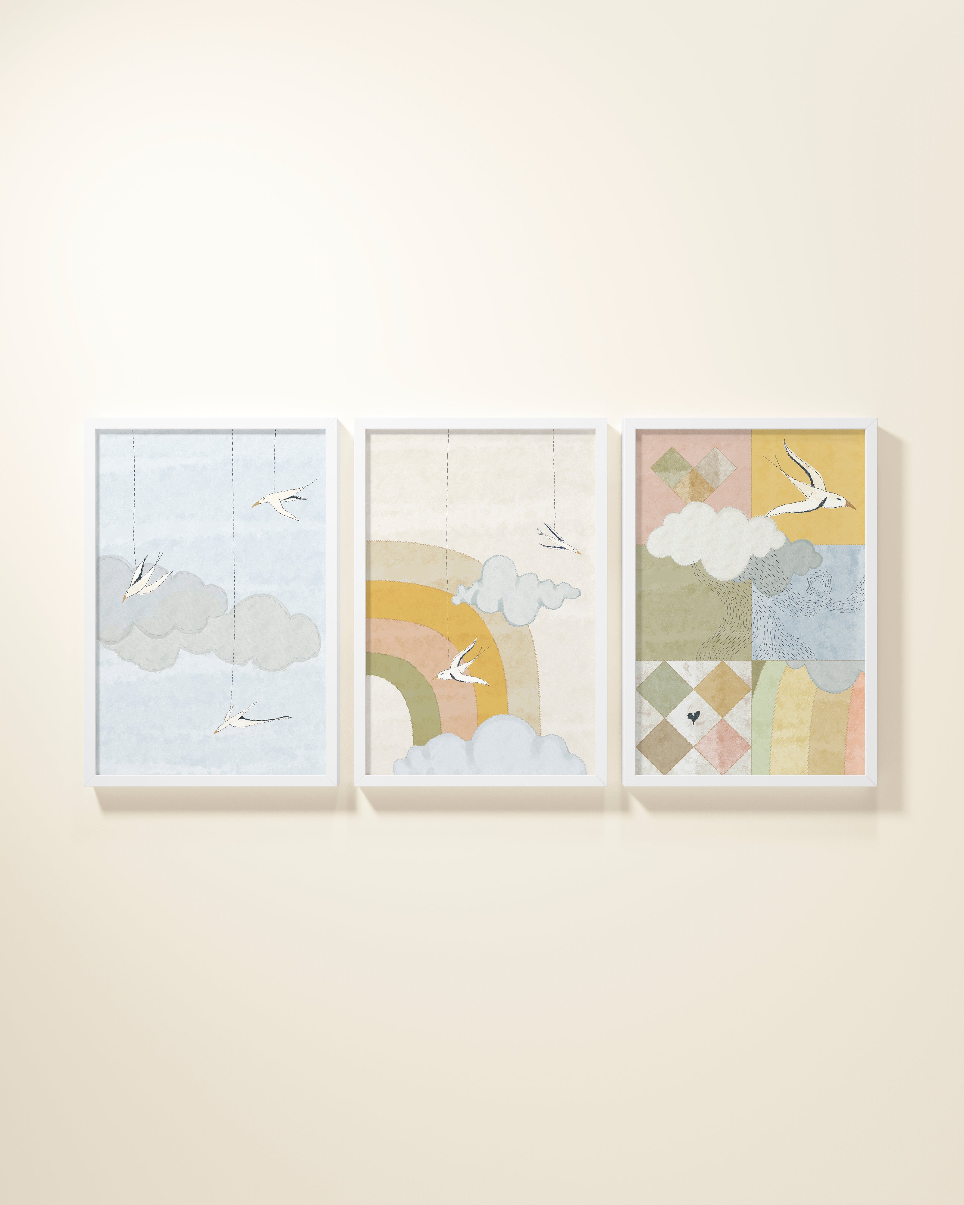 Patchwork Framed Wall Art Set