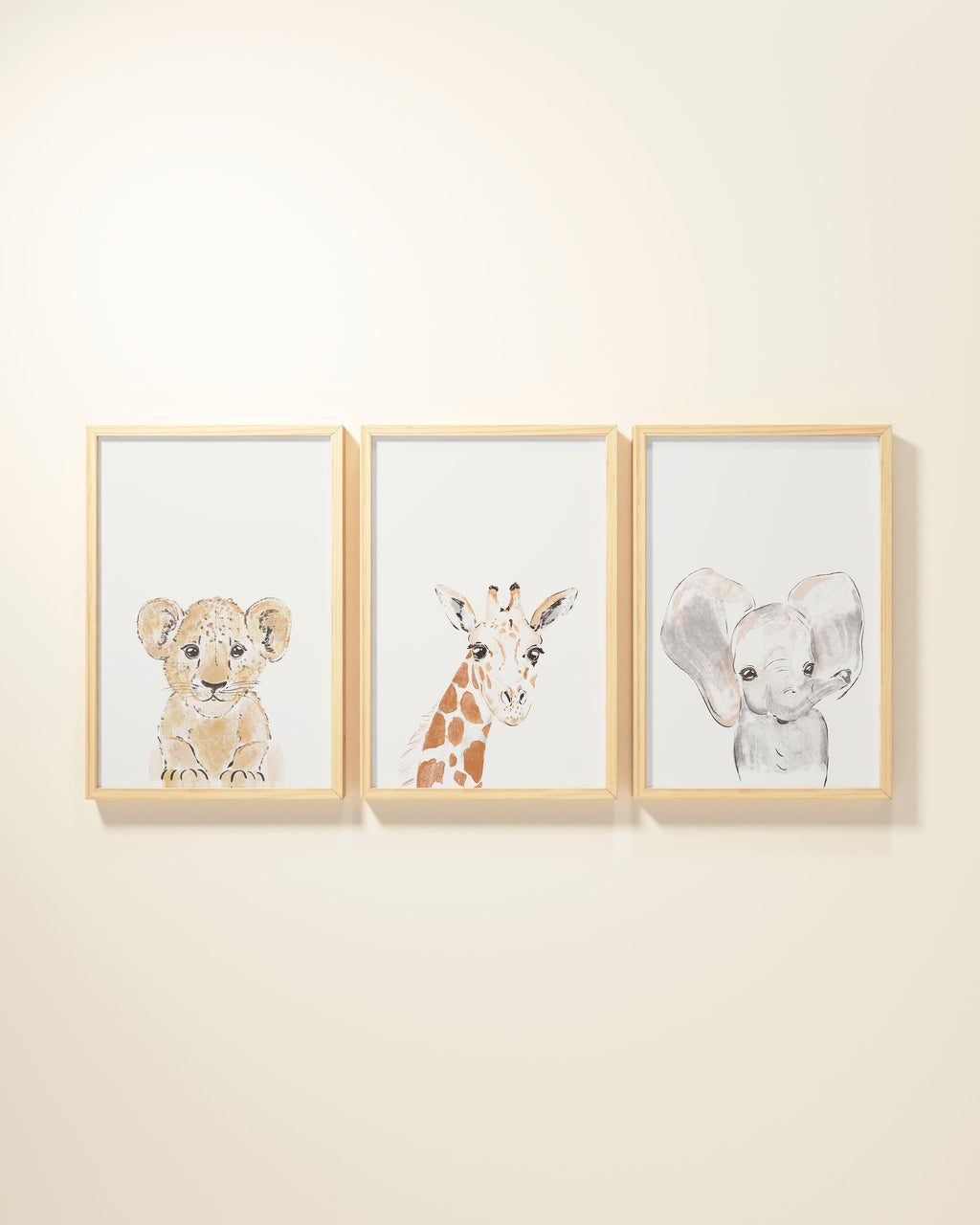 Safari Animals Framed Wall Art Set