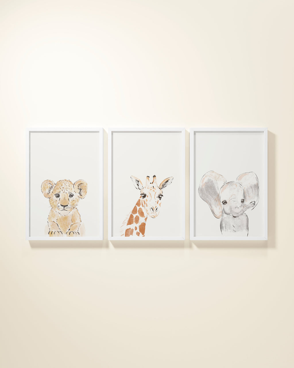 Safari Animals Framed Wall Art Set