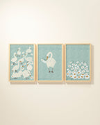 Several Swans Framed Wall Art Set in Mist