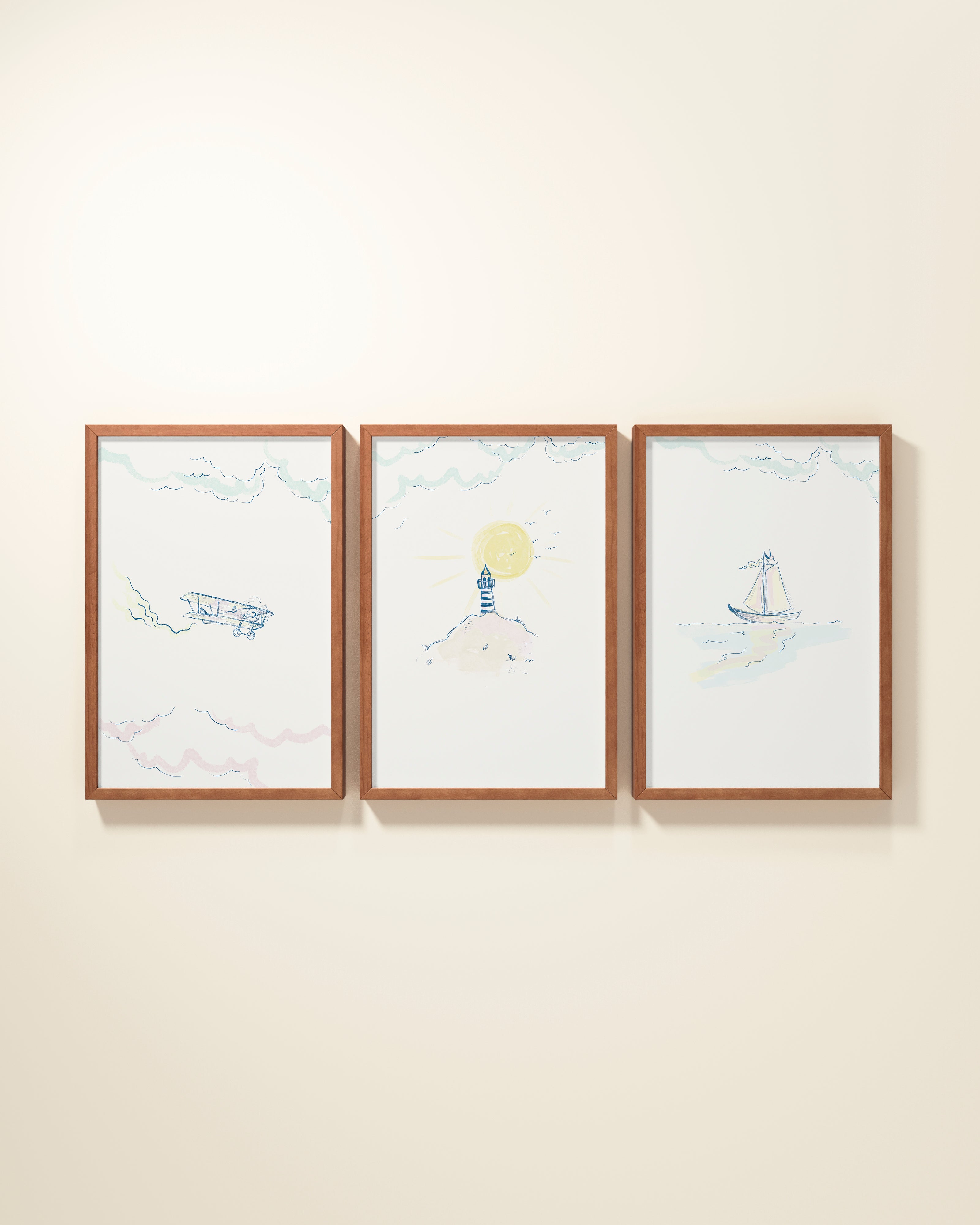 Shoreline Framed Wall Art Set