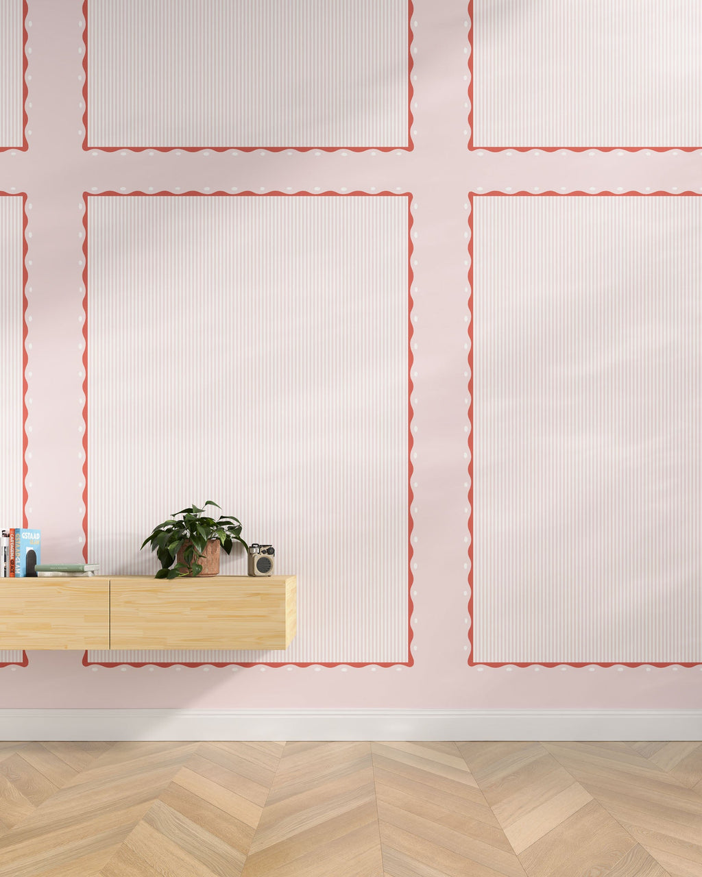 Scallop Stripe Wall Mural